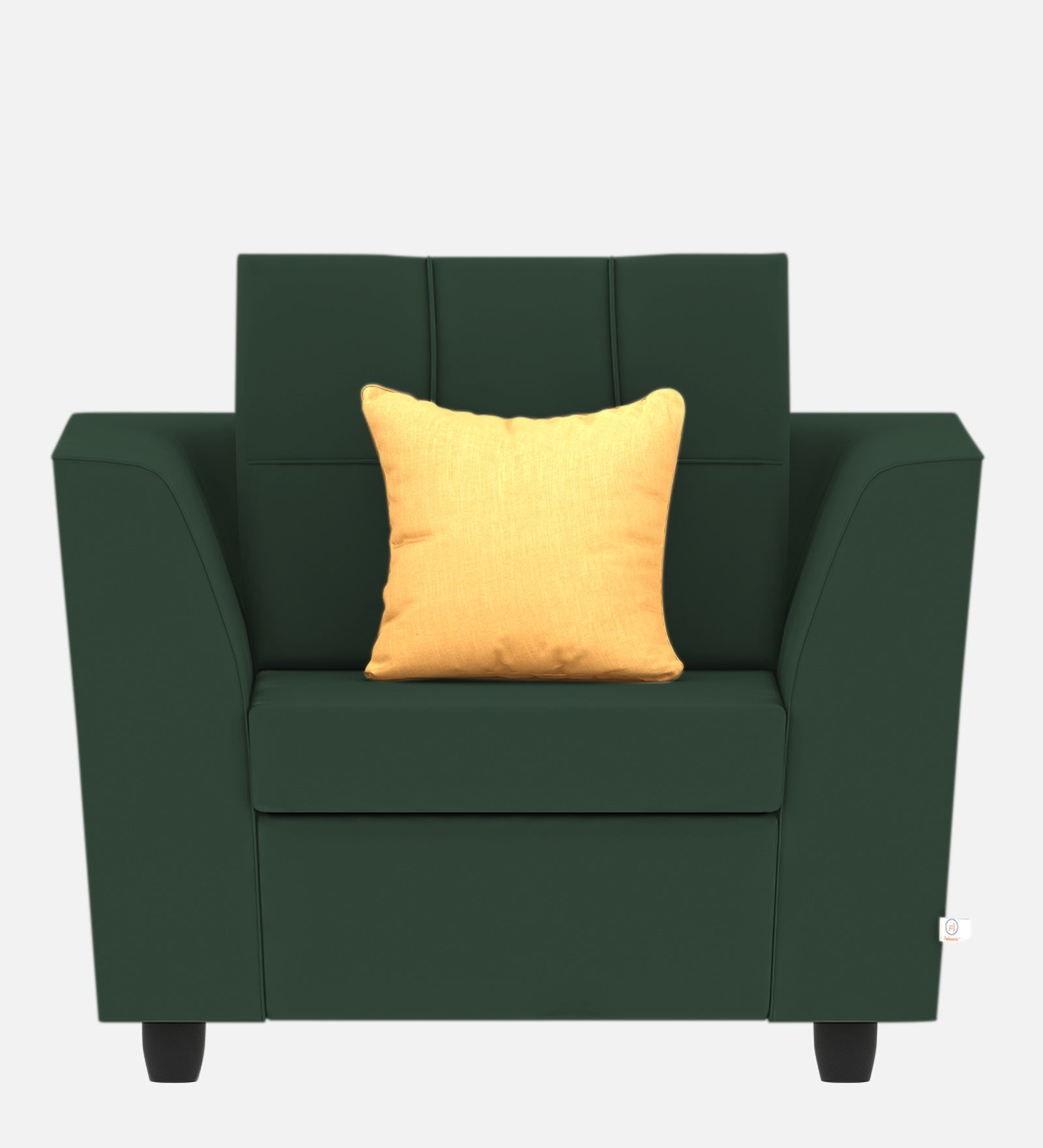 Nestin Velvet 1 Seater Sofa In Amazon Green Colour - Febonic Living