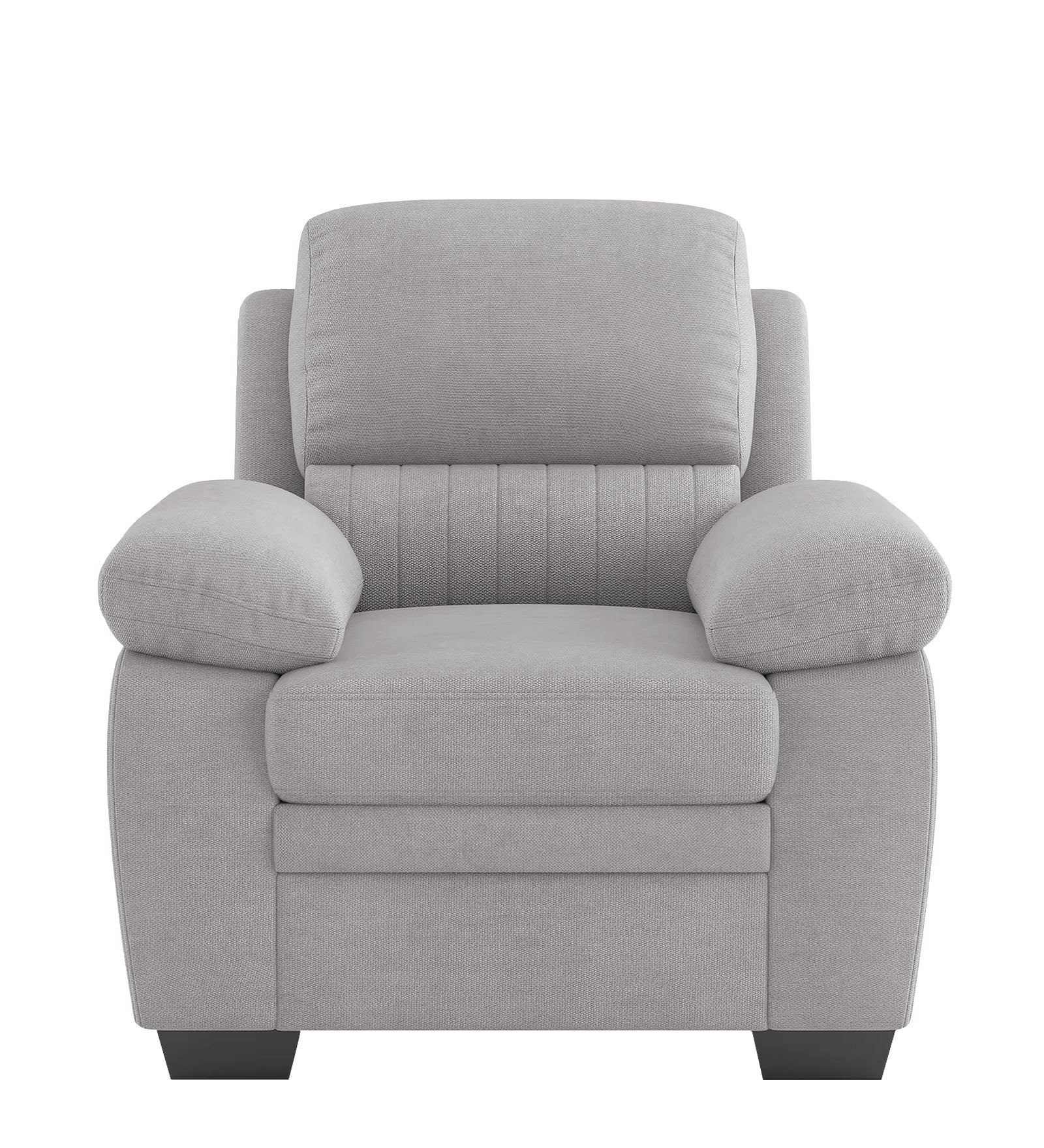 Miranda Velvet 1 Seater Sofa In Concrete grey Colour - Febonic Living