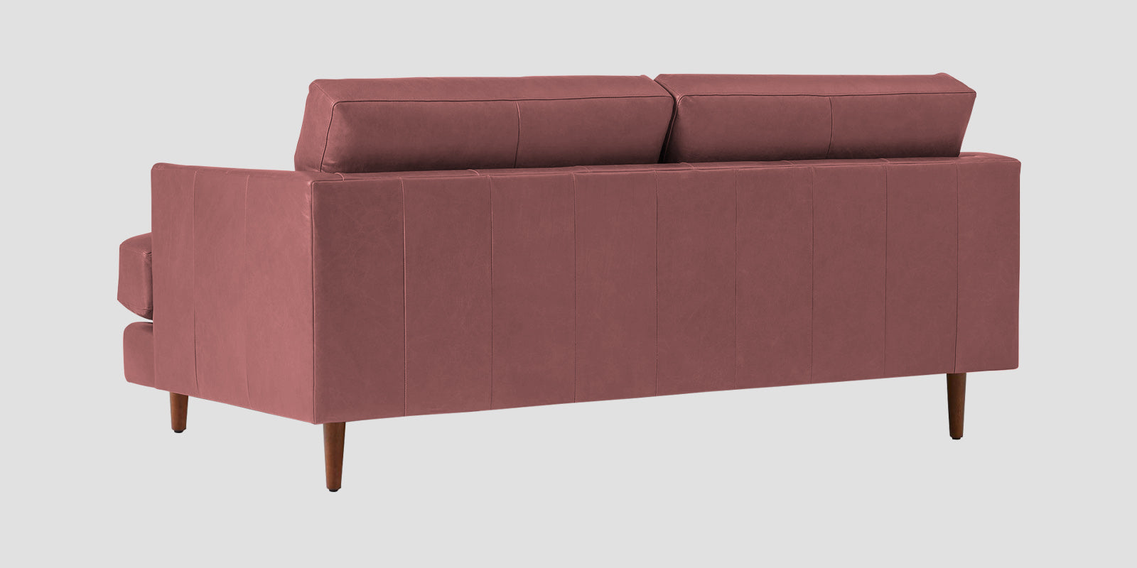 Sterio Leatherette 2 Seater Sofa In Light Pink Colour - Febonic Living