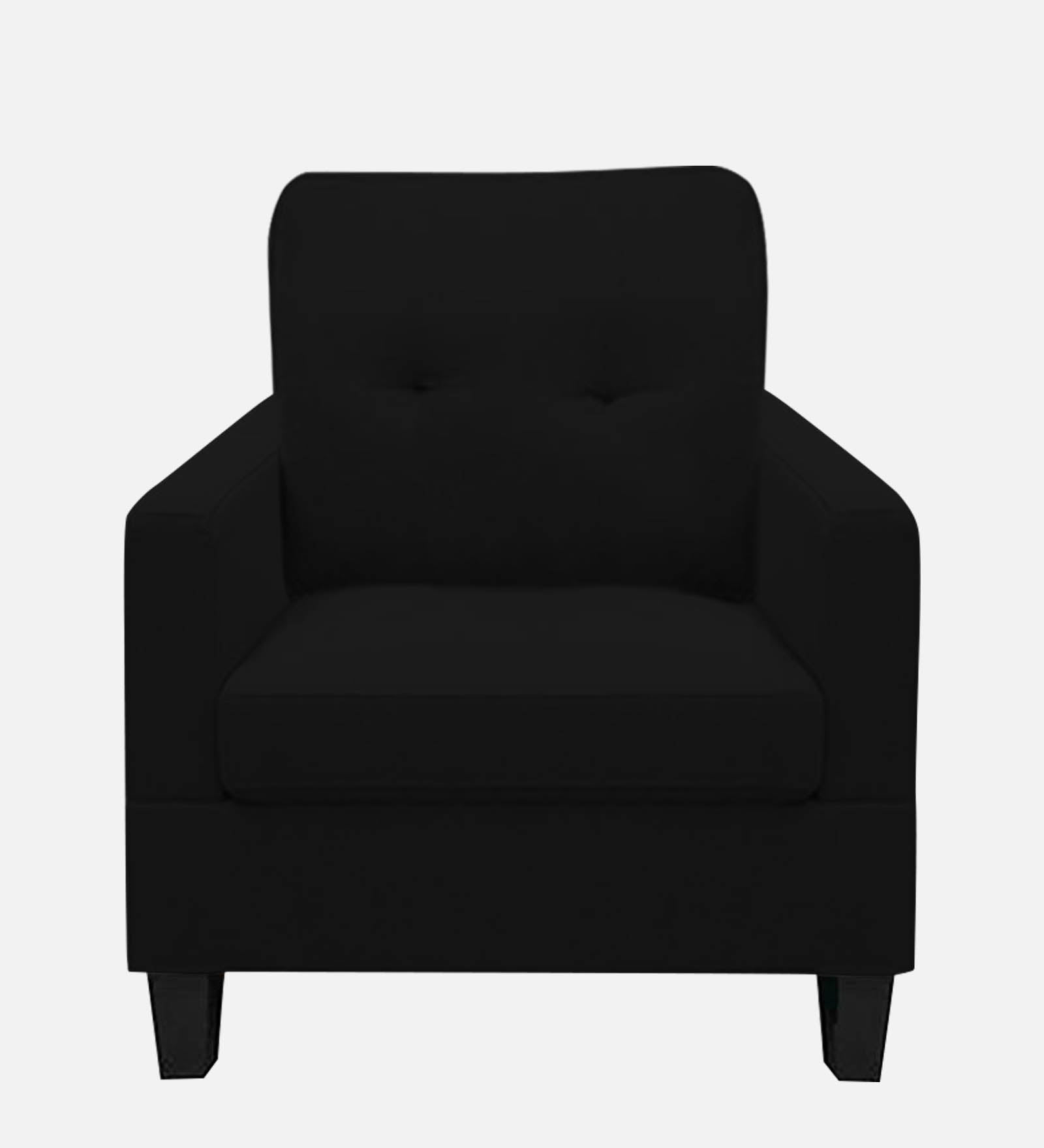 Thomas Fabric 1 Seater Sofa In Zed Black Colour - Febonic Living