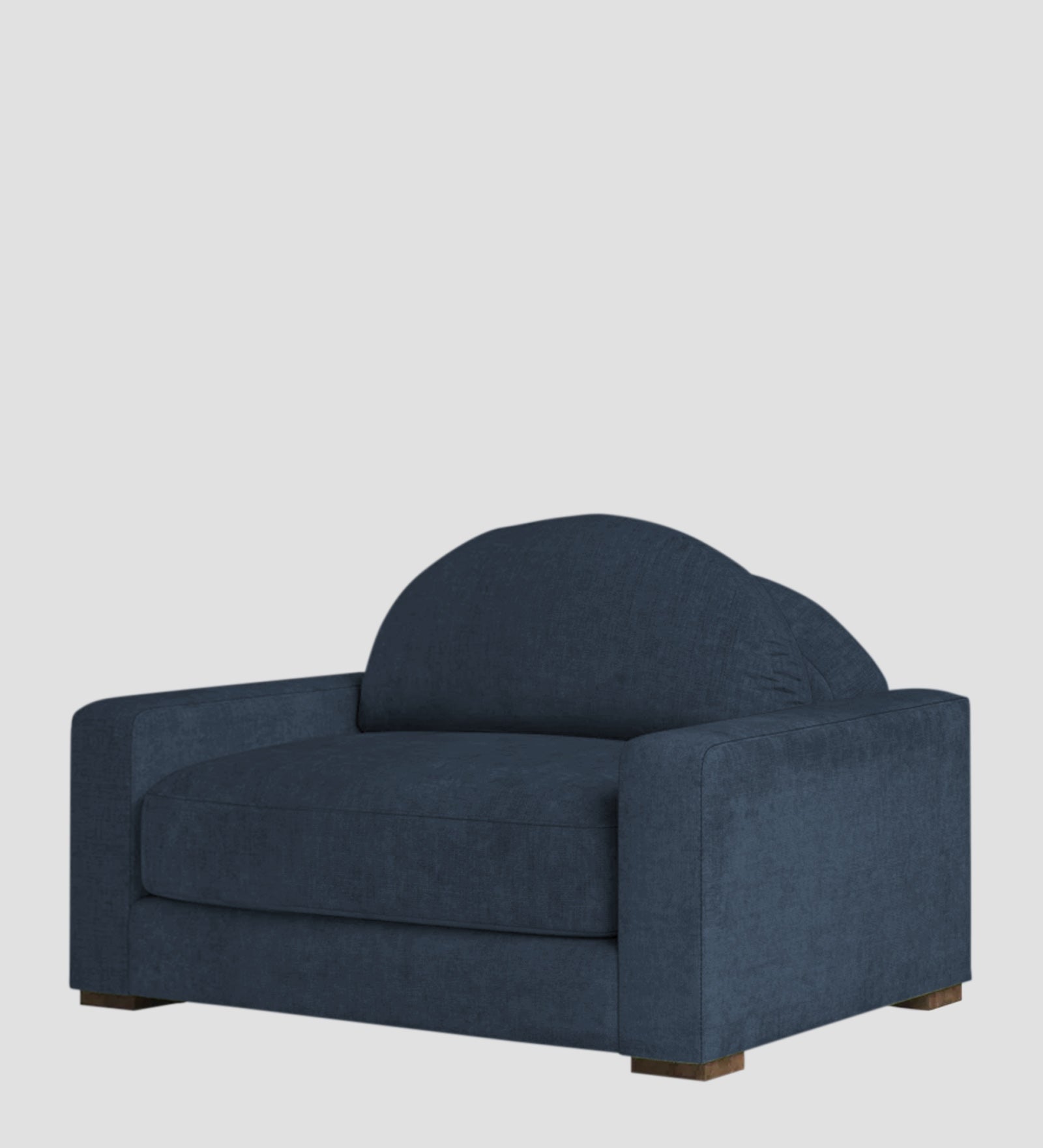 Dara Fabric 1 Seater Sofa In Denim Blue Colour - Febonic Living