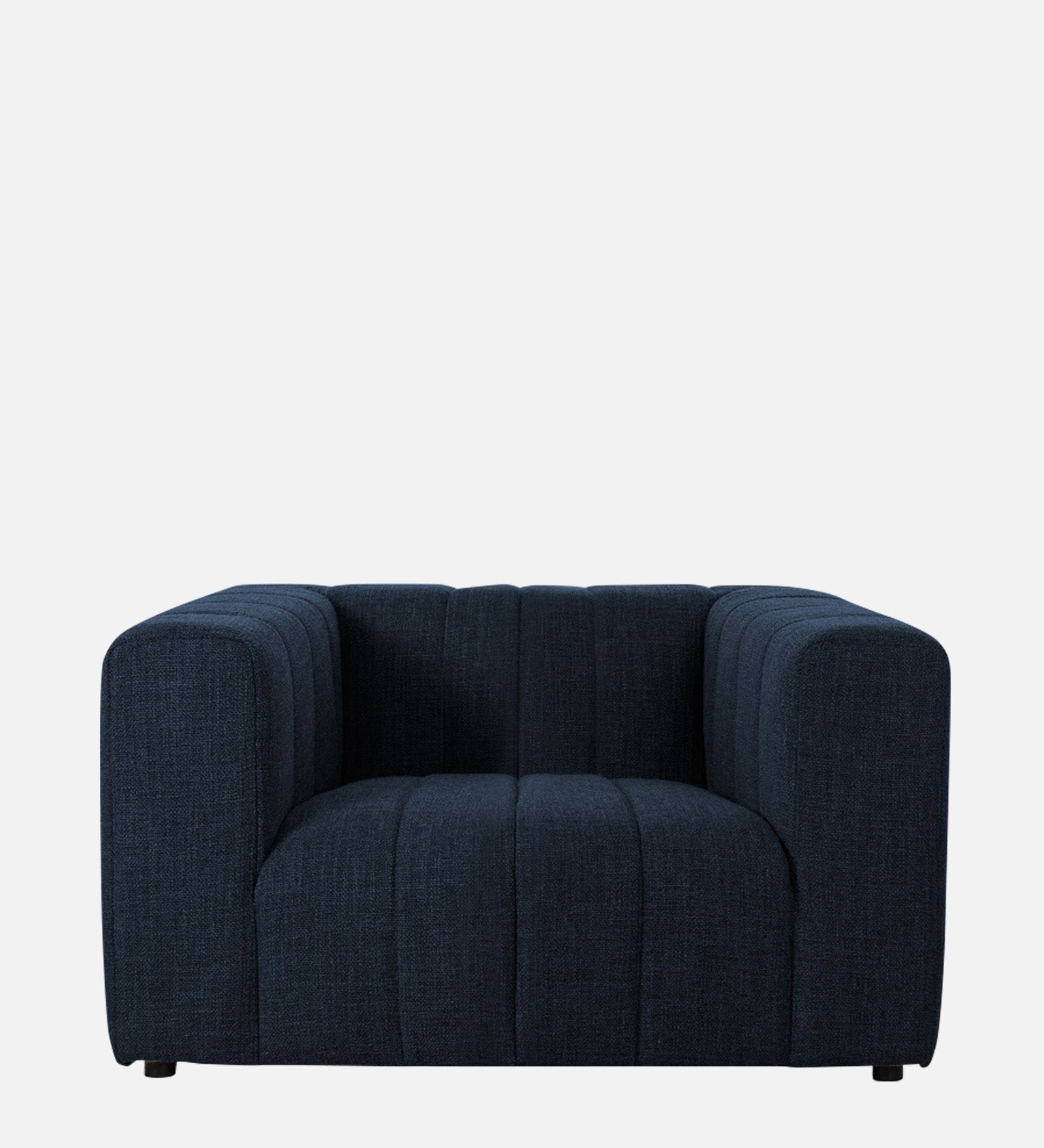 Lara Fabric 1 Seater Sofa in Denim Blue Colour