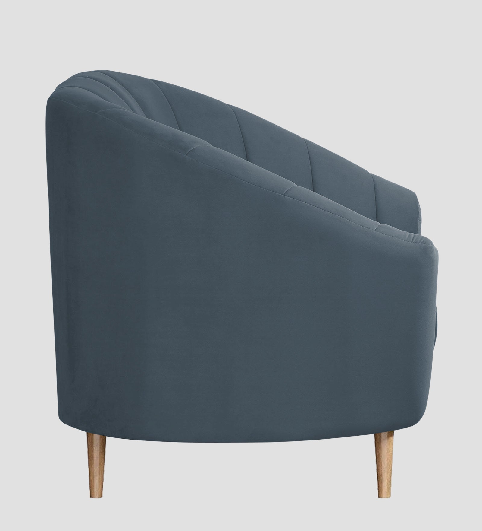 Kaylee Velvet 1 Seater Sofa In Oxford Blue Colour - Febonic Living
