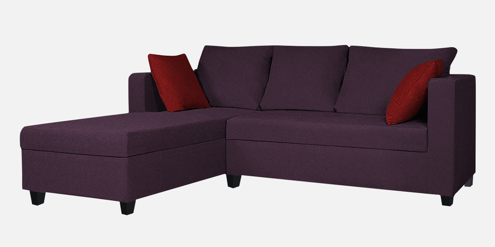 Nebula Fabric RHS Sectional Sofa (2+Lounger) In Greek Purple Colour - Febonic Living