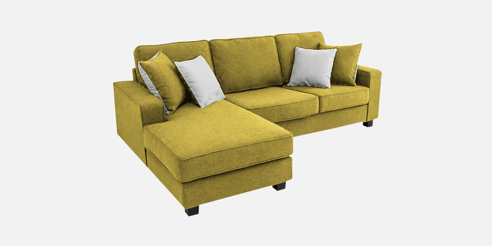 Ladybug Fabric RHS Sectional Sofa (2+Lounger) In Parrot Green Colour - Febonic Living