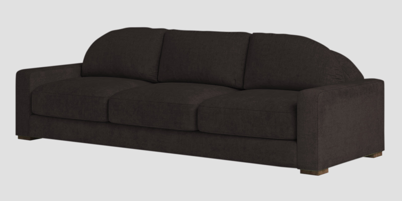 Dara Fabric 3 Seater Sofa In Cara Brown Colour - Febonic Living