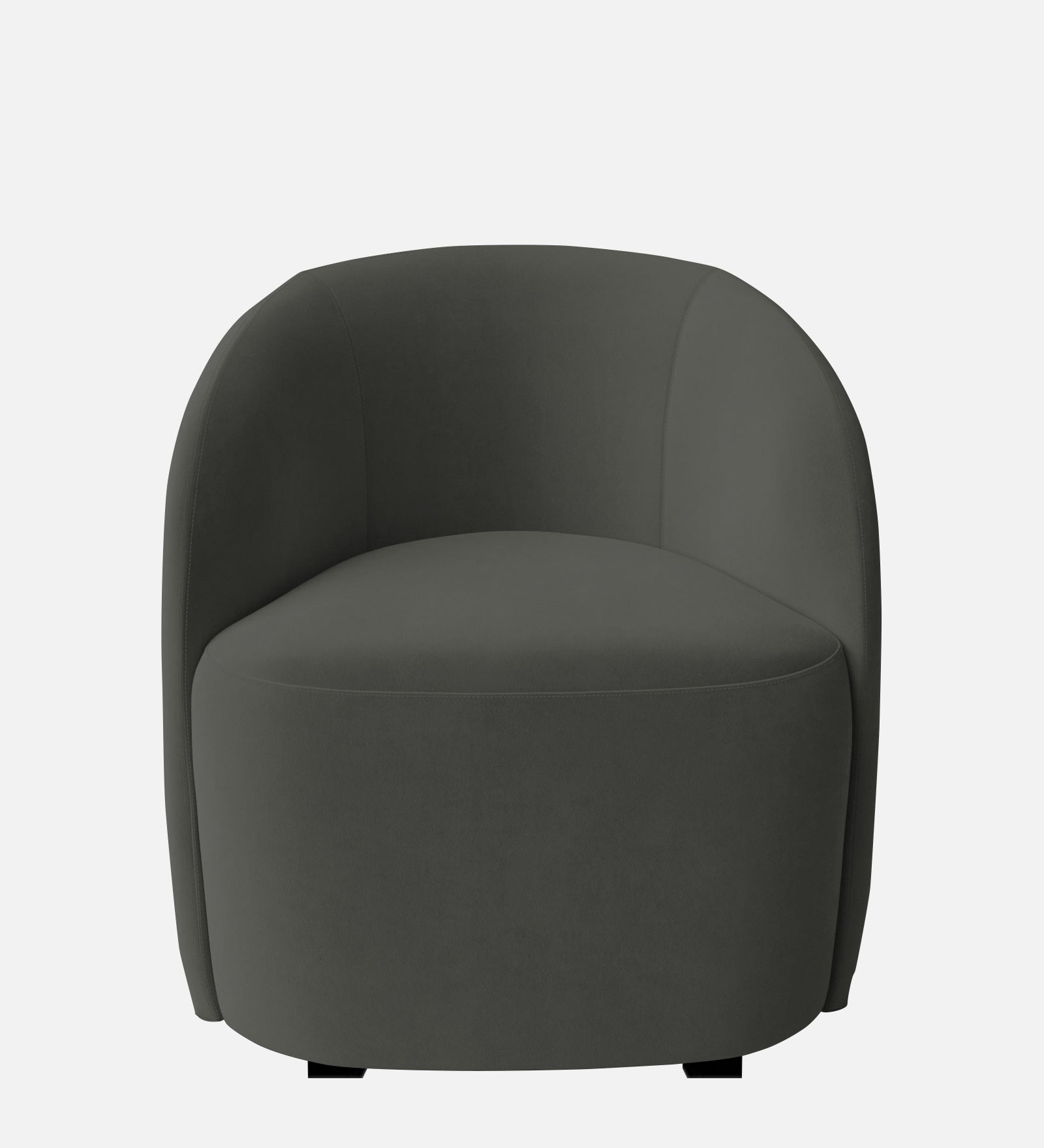 Lucky Velvet Wing Chair In Hory Grey Colour - Febonic Living