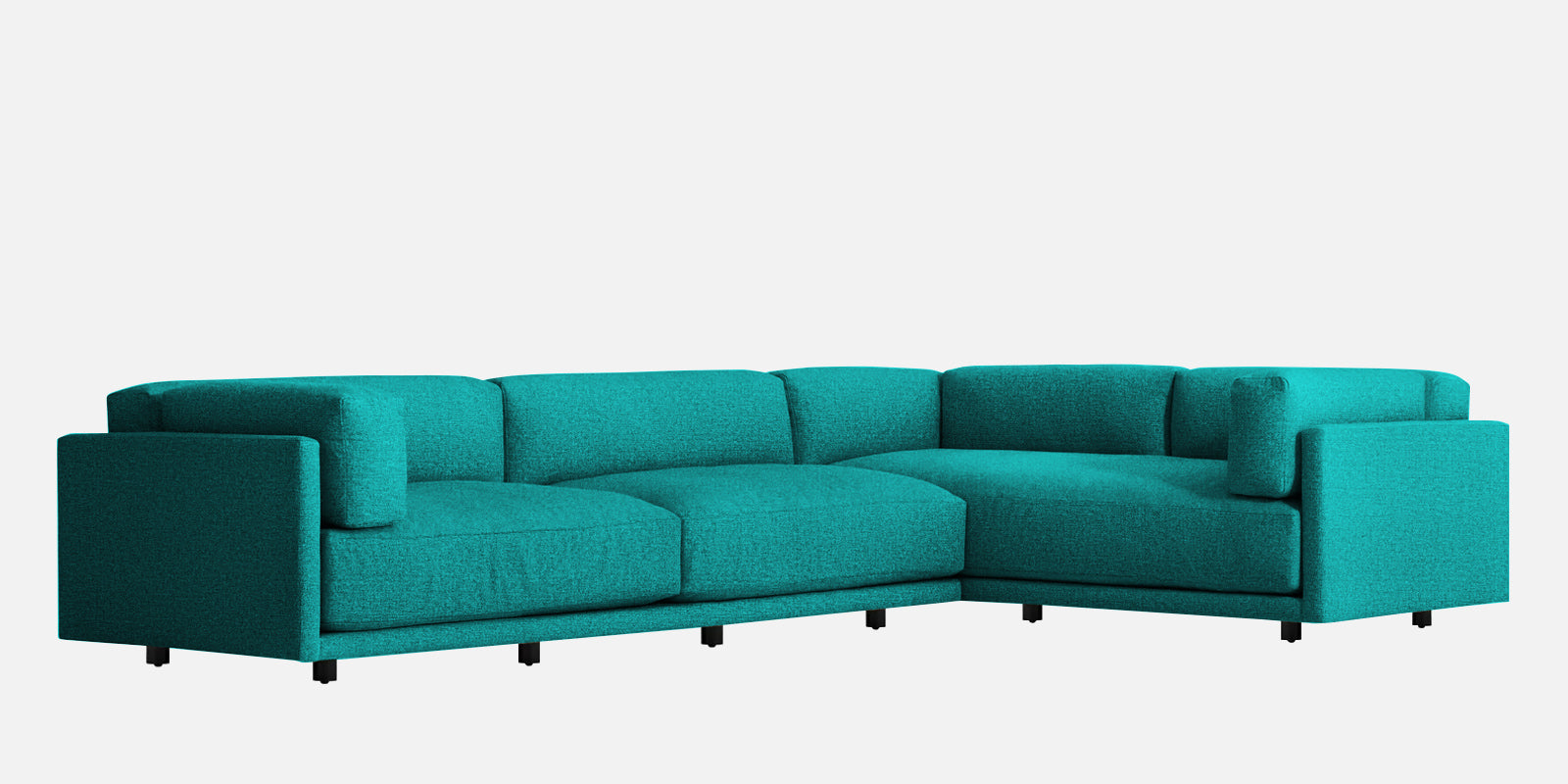 Nixon Fabric 6 Seater RHS Corner Sofa In Sea Green Colour - Febonic Living
