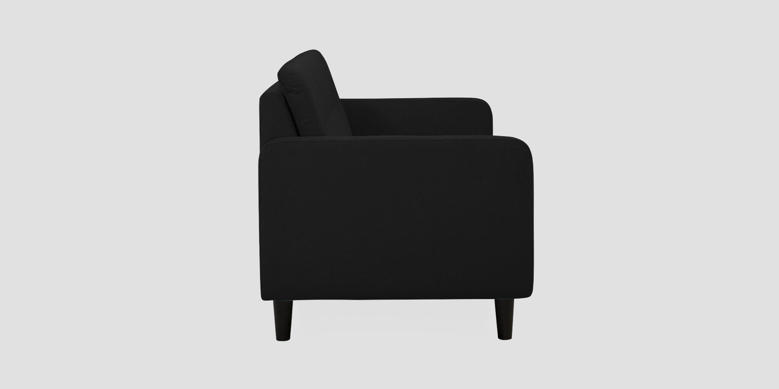 Noha Fabric 3 Seater Sofa In Zed Black Colour