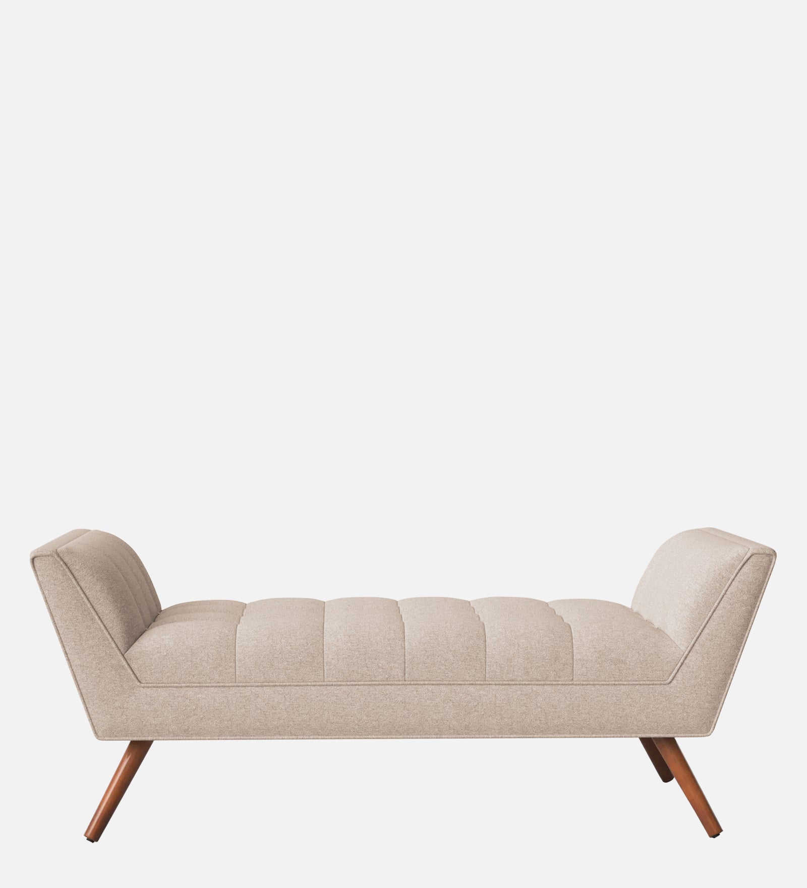 Cartes Velvet Bench In Camel Beige Colour