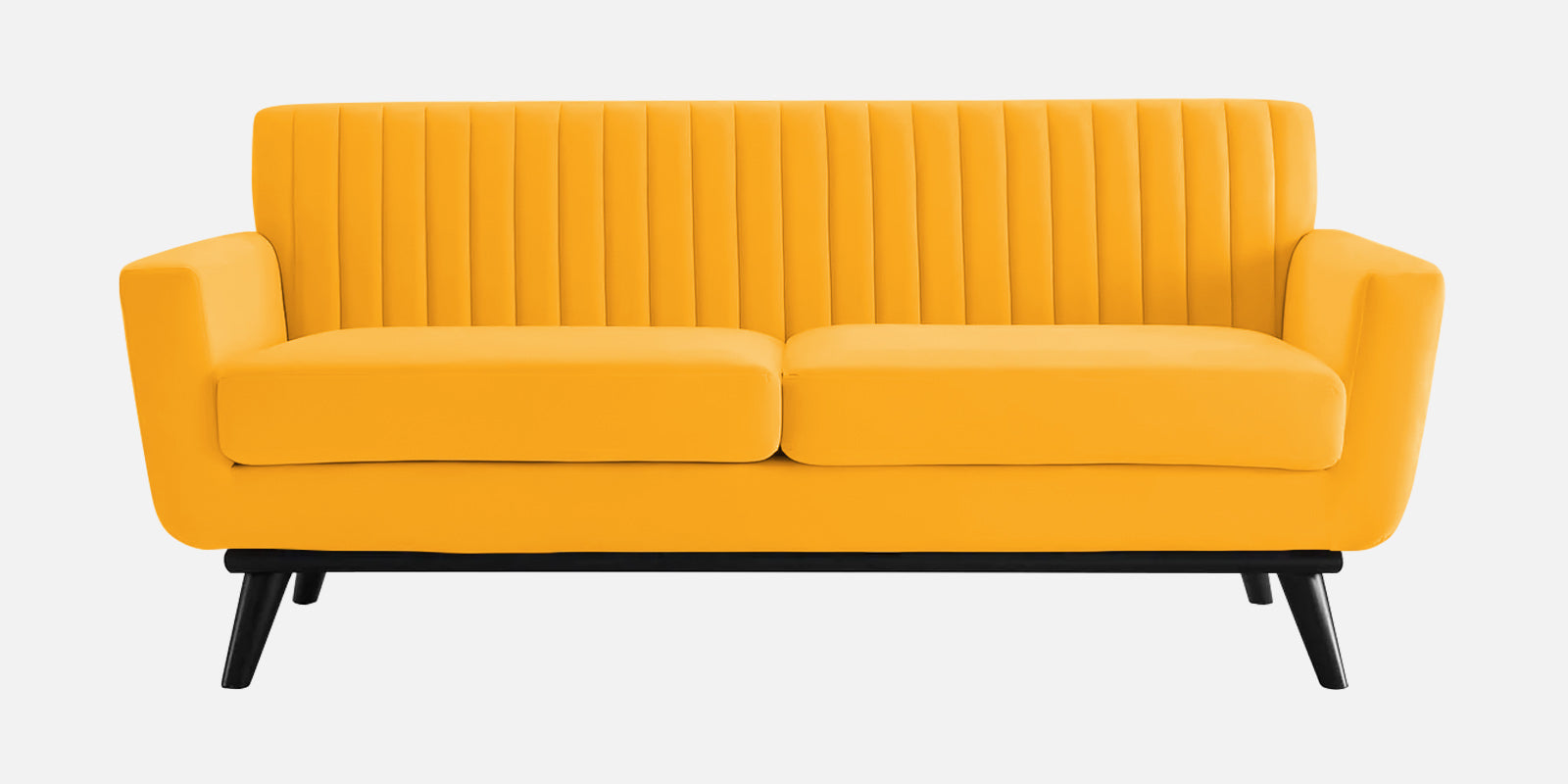 Tucker Velvet 2 Seater Sofa In Safforn Yellow Colour - Febonic Living