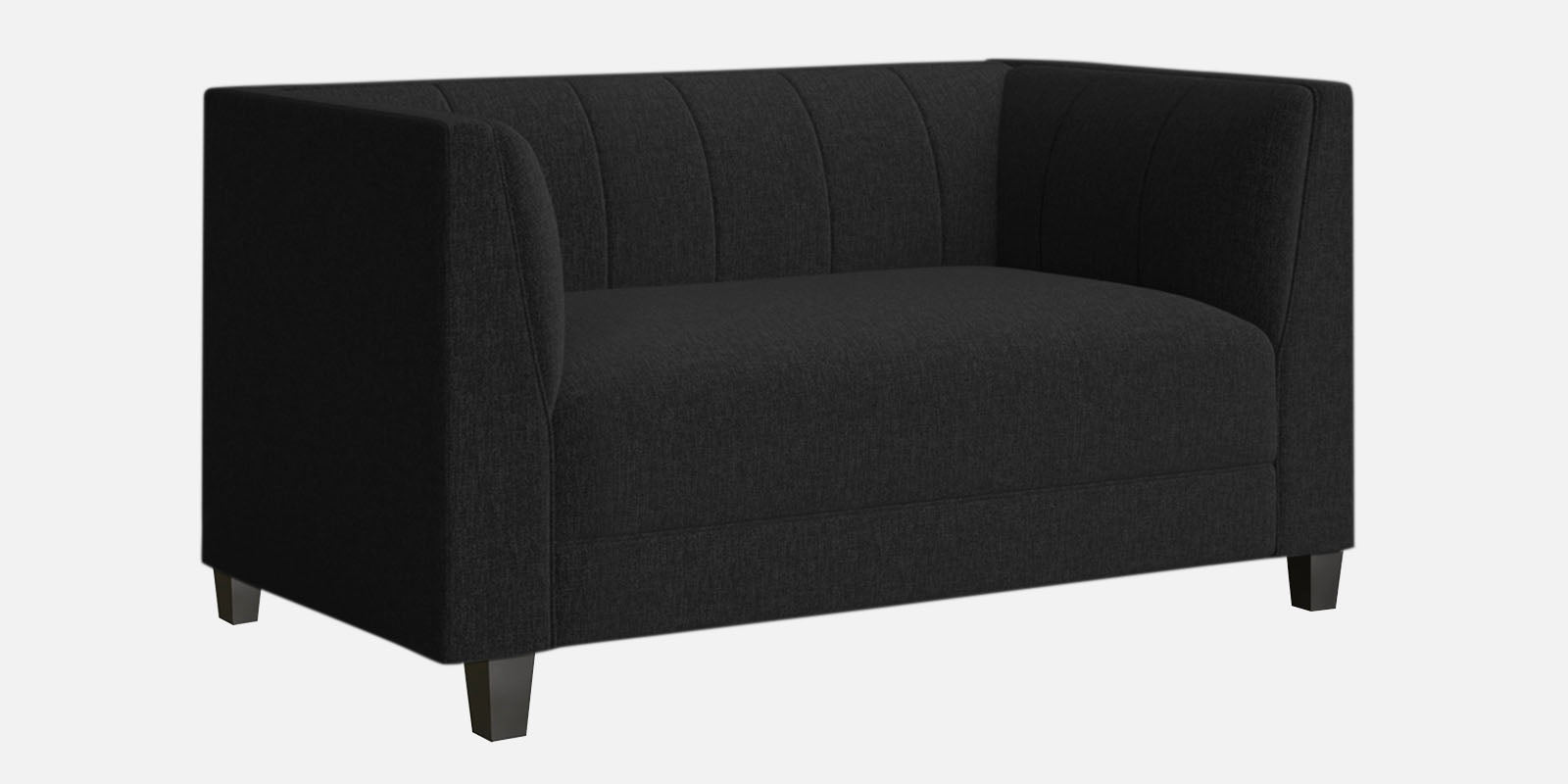 Chastin Fabric 2 Seater Sofa In Zed Black Colour - Febonic Living