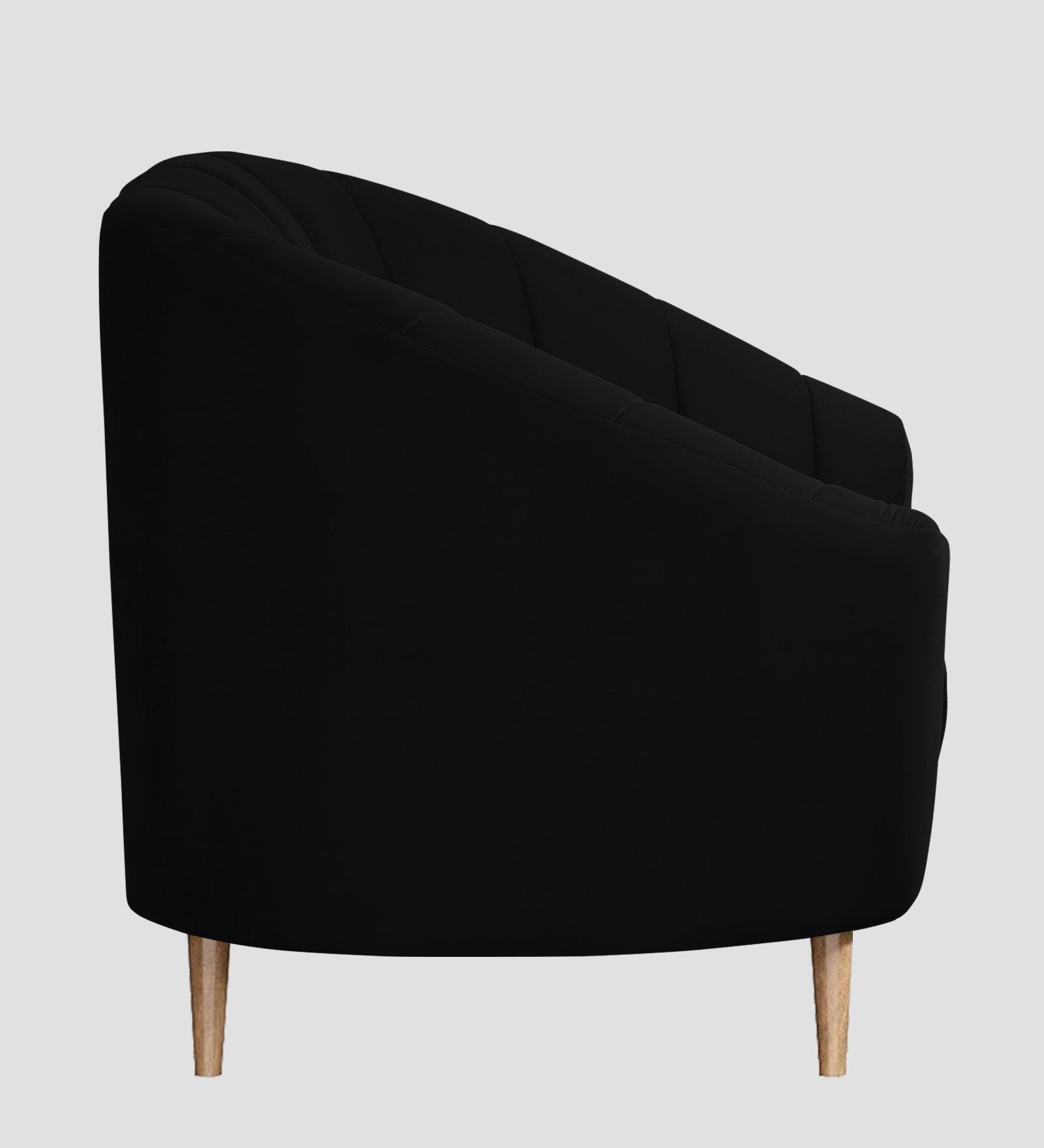 Kaylee Velvet 1 Seater Sofa In Adam Black Colour - Febonic Living