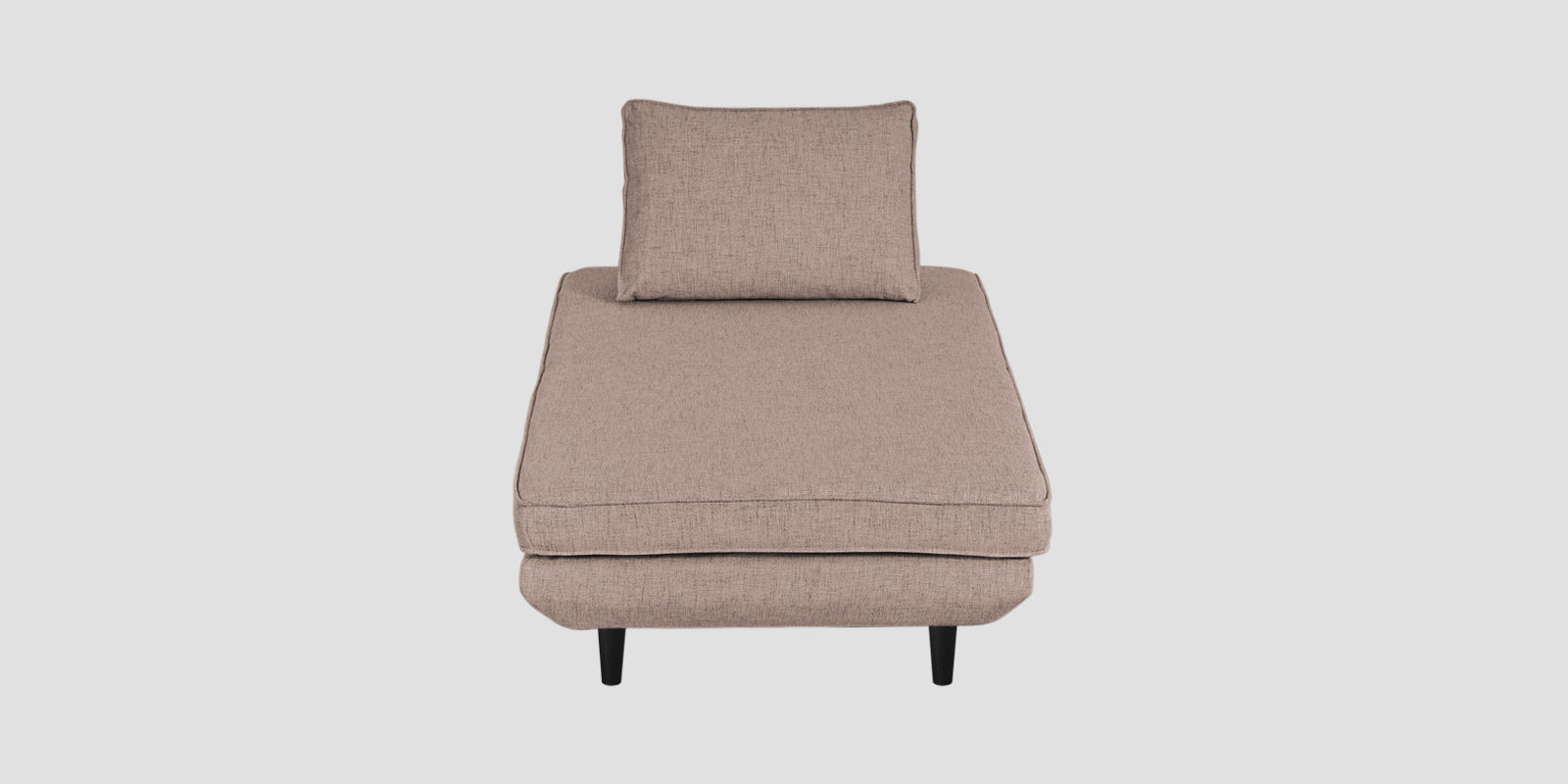Hiver Fabric Day Bed Sofa In Kadhi Beige Colour With Back Rest - Febonic Living