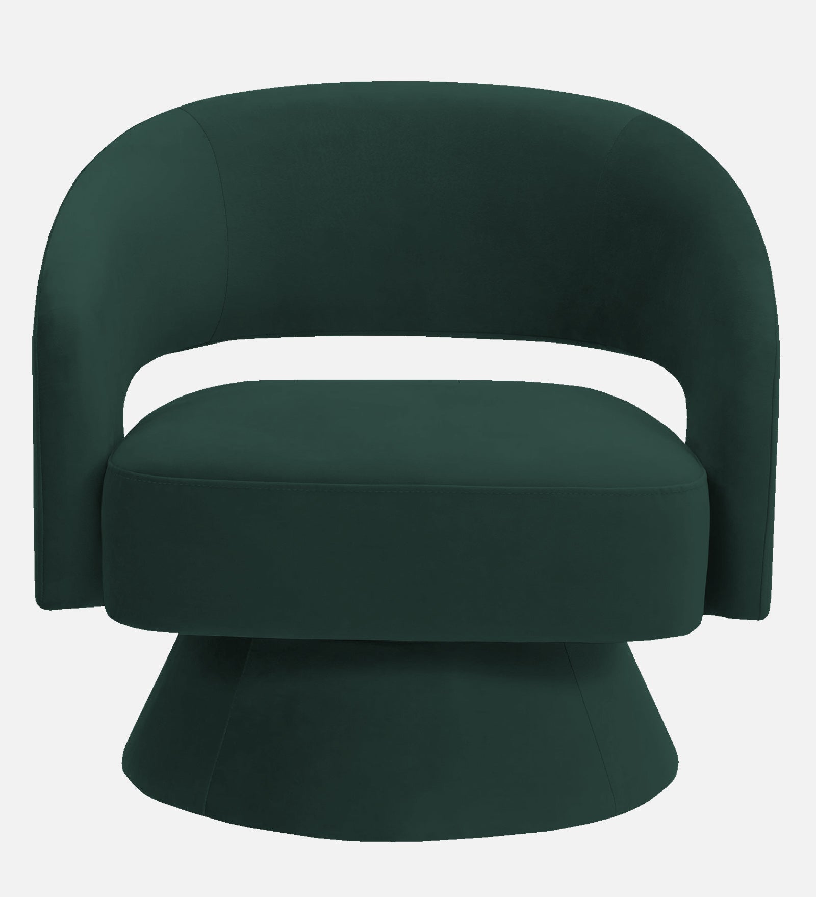 Pendra Velvet Swivel Chair In Forest Green Colour - Febonic Living