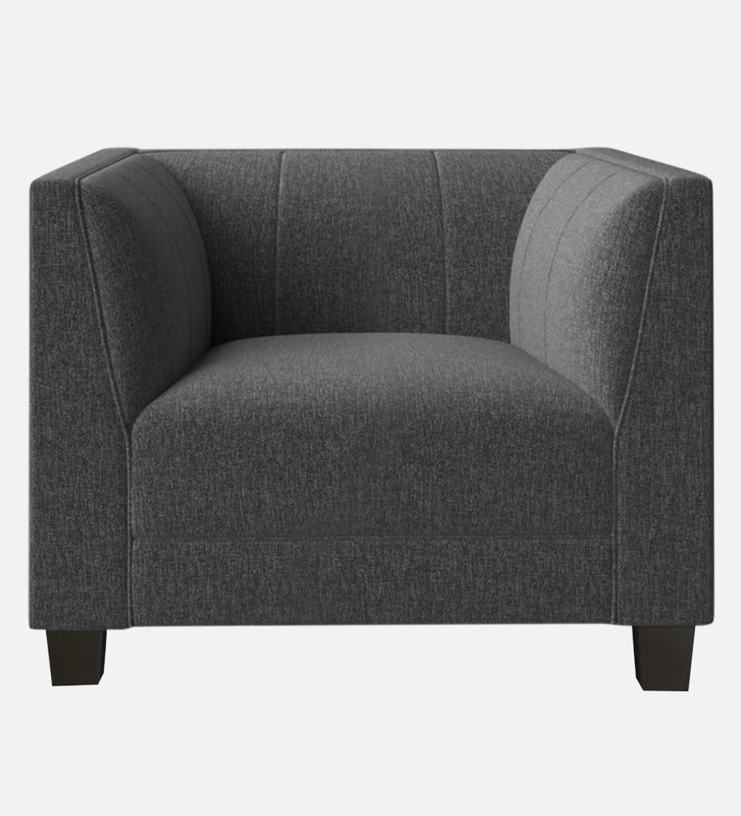 Chastin Fabric 1 Seater Sofa In Charcoal Grey Colour - Febonic Living