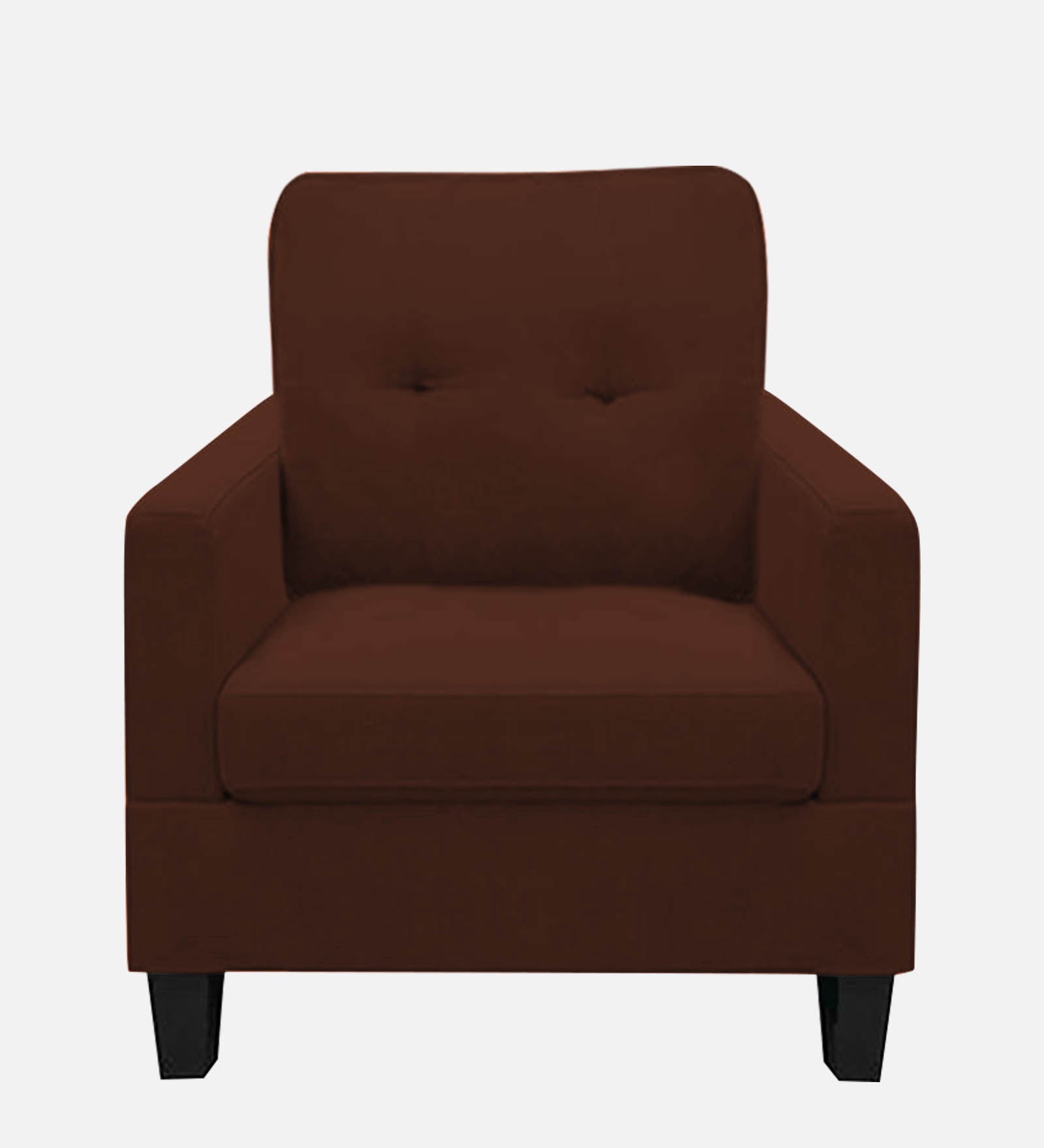 Thomas Fabric 1 Seater Sofa In Coffee Brown Colour - Febonic Living
