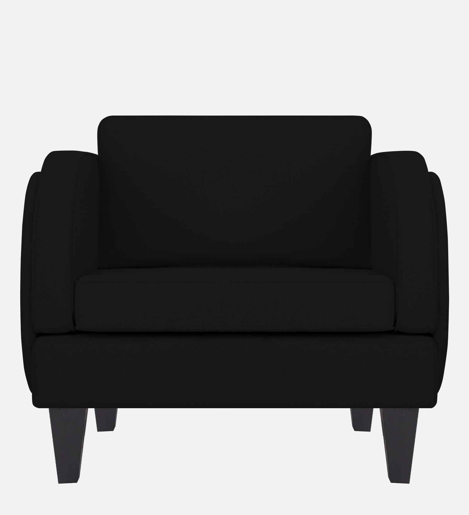Siddy Fabric 1 Seater Sofa In Zed Black Colour - Febonic Living