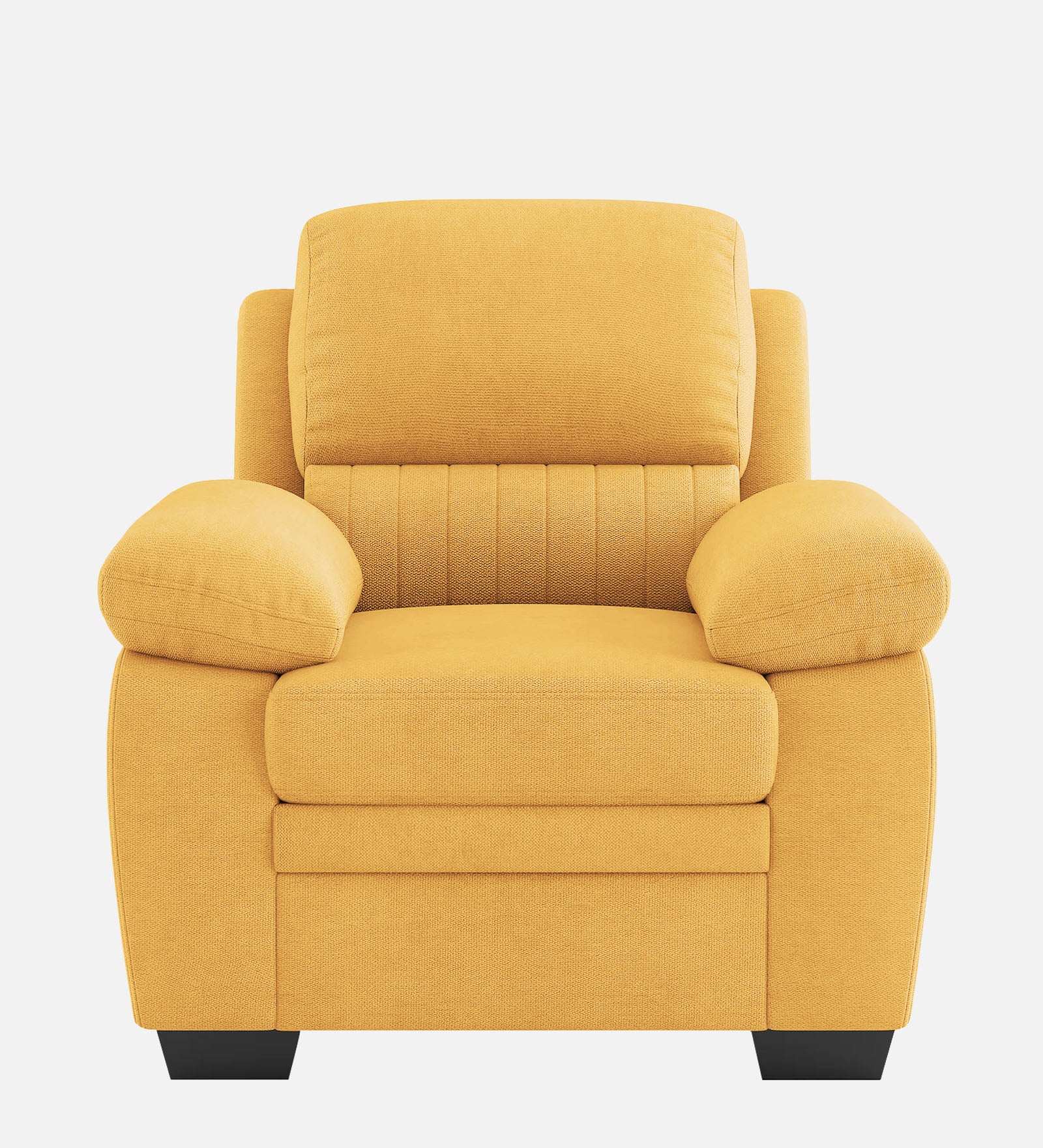 Cantaberry Velvet 1 Seater Sofa In Turmeric Yellow Colour - Febonic Living