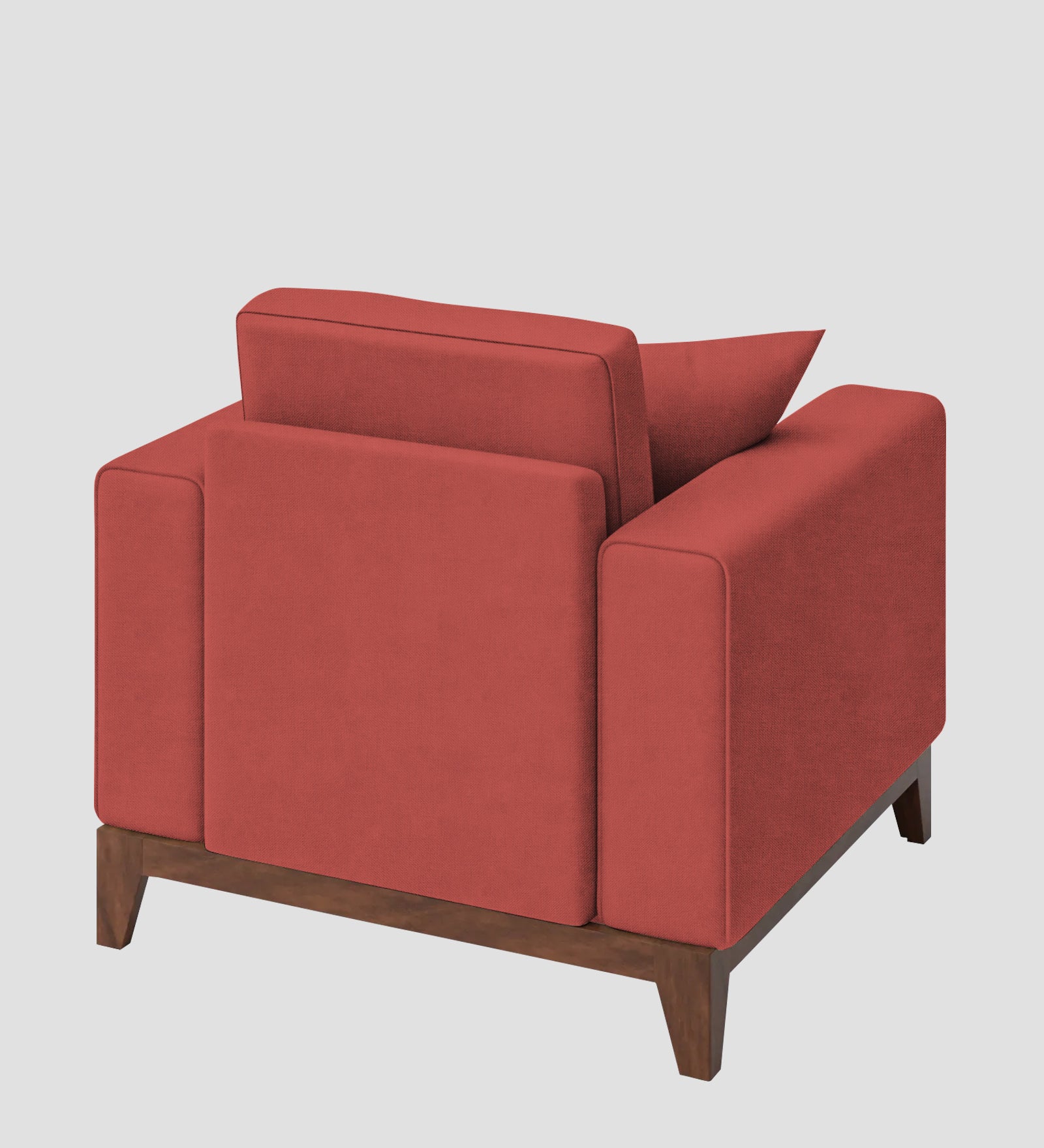 Luca Fabric 1 Seater Sofa In Salmon Pink Colour - Febonic Living