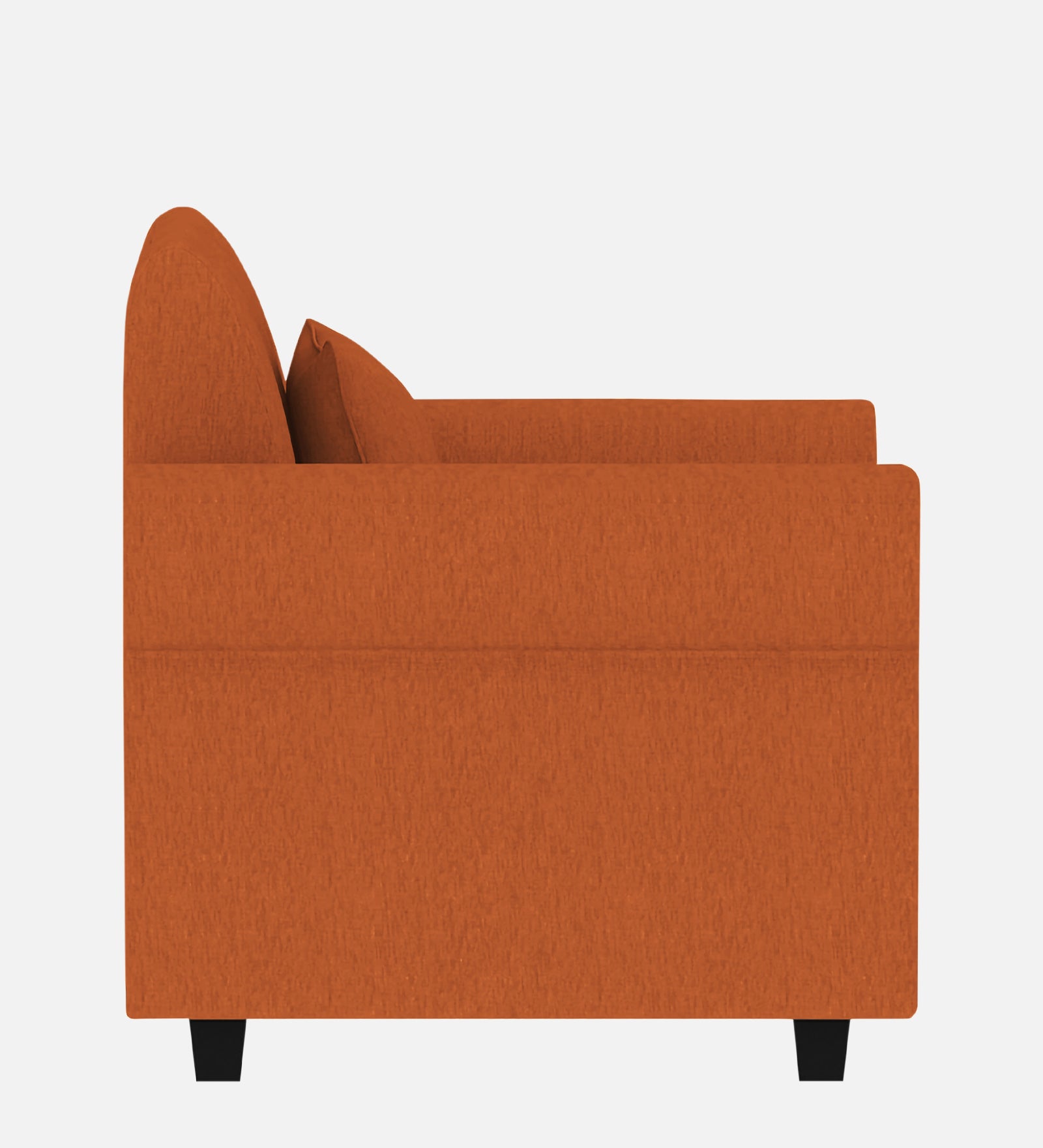 Derado Fabric 1 Seater Sofa In Vivid Orange Colour - Febonic Living