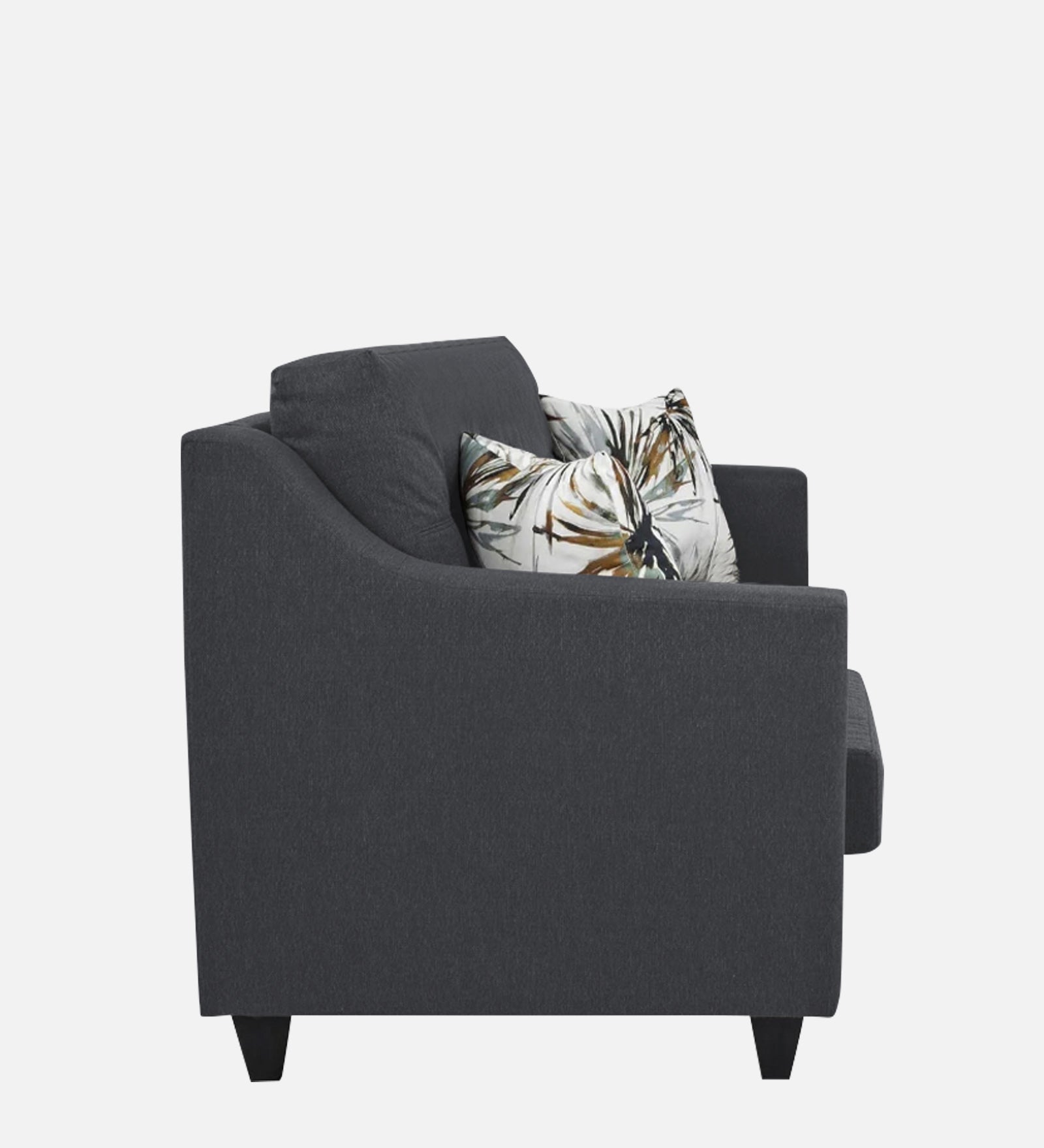 Welly Fabric 1 Seater Sofa In Maba Grey Colour - Febonic Living