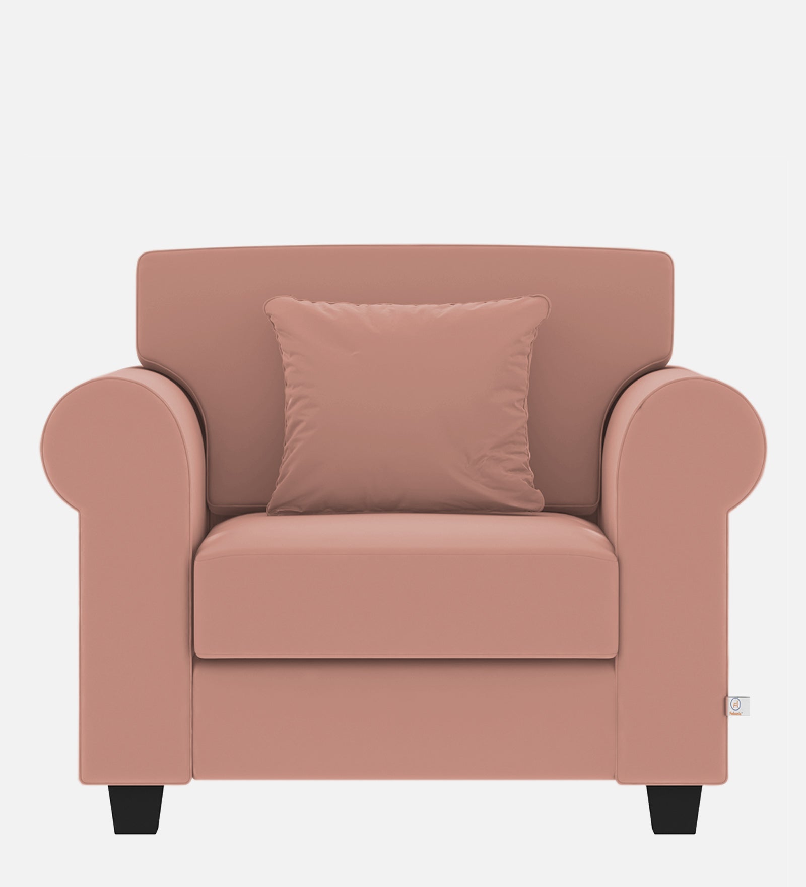 Numonk Velvet 1 Seater Sofa In Blush Pink Colour - Febonic Living