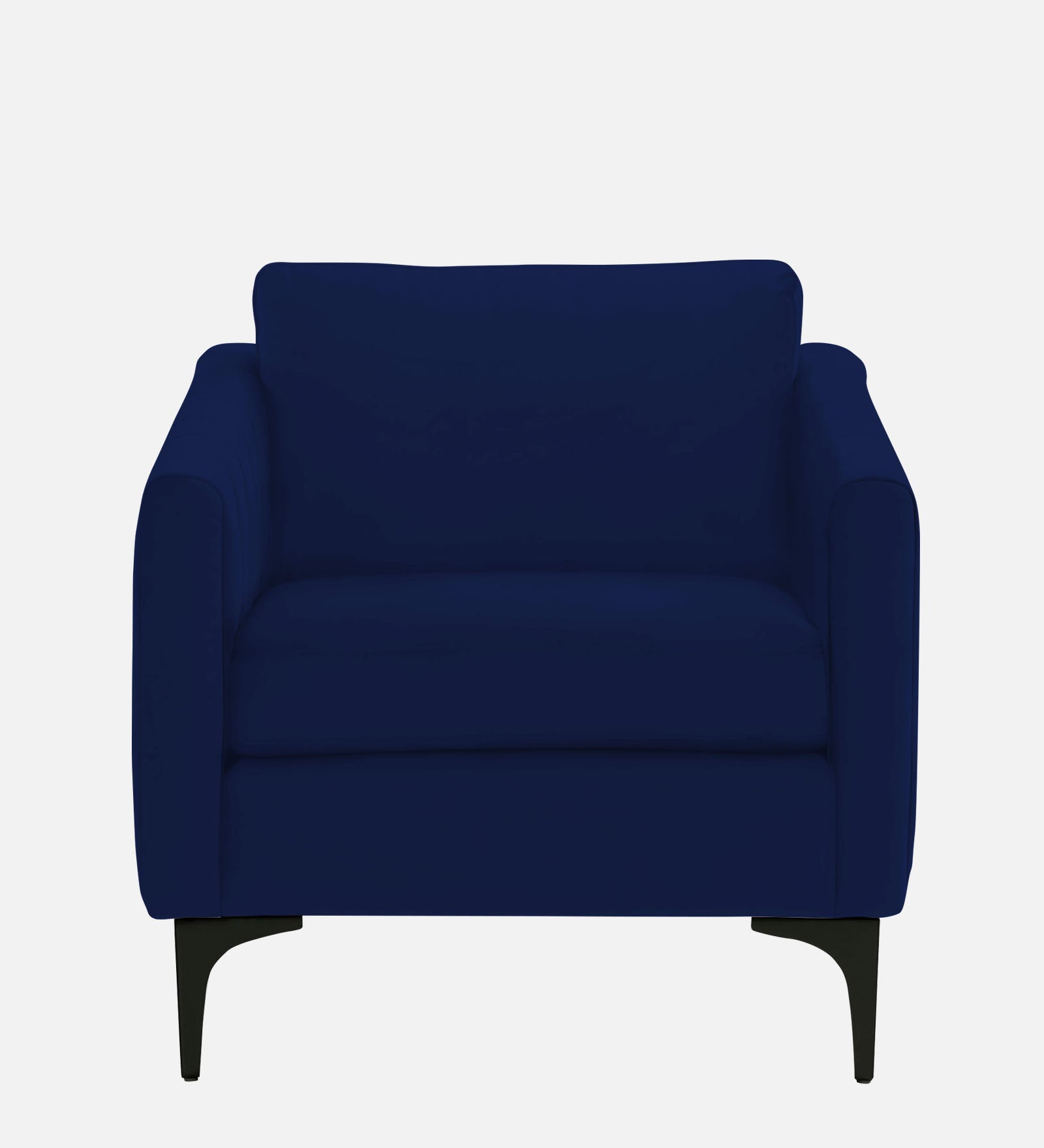 Haru Velvet 1 Seater Sofa In Indigo Blue Colour - Febonic Living