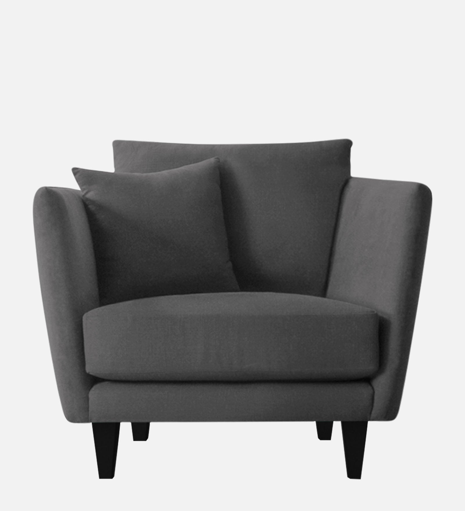Norway Velvet 1 Seater Sofa In Davy Grey Colour - Febonic Living