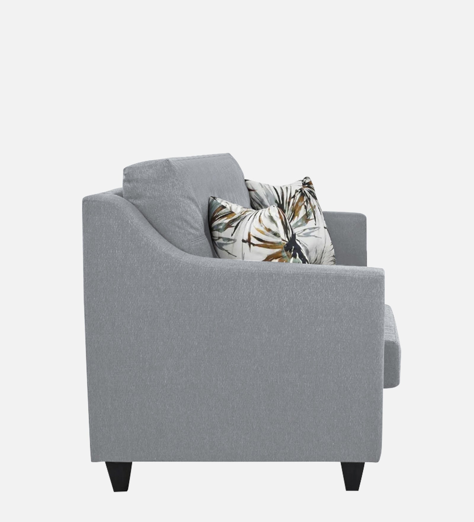 Welly Fabric 1 Seater Sofa In Coin Grey Colour - Febonic Living