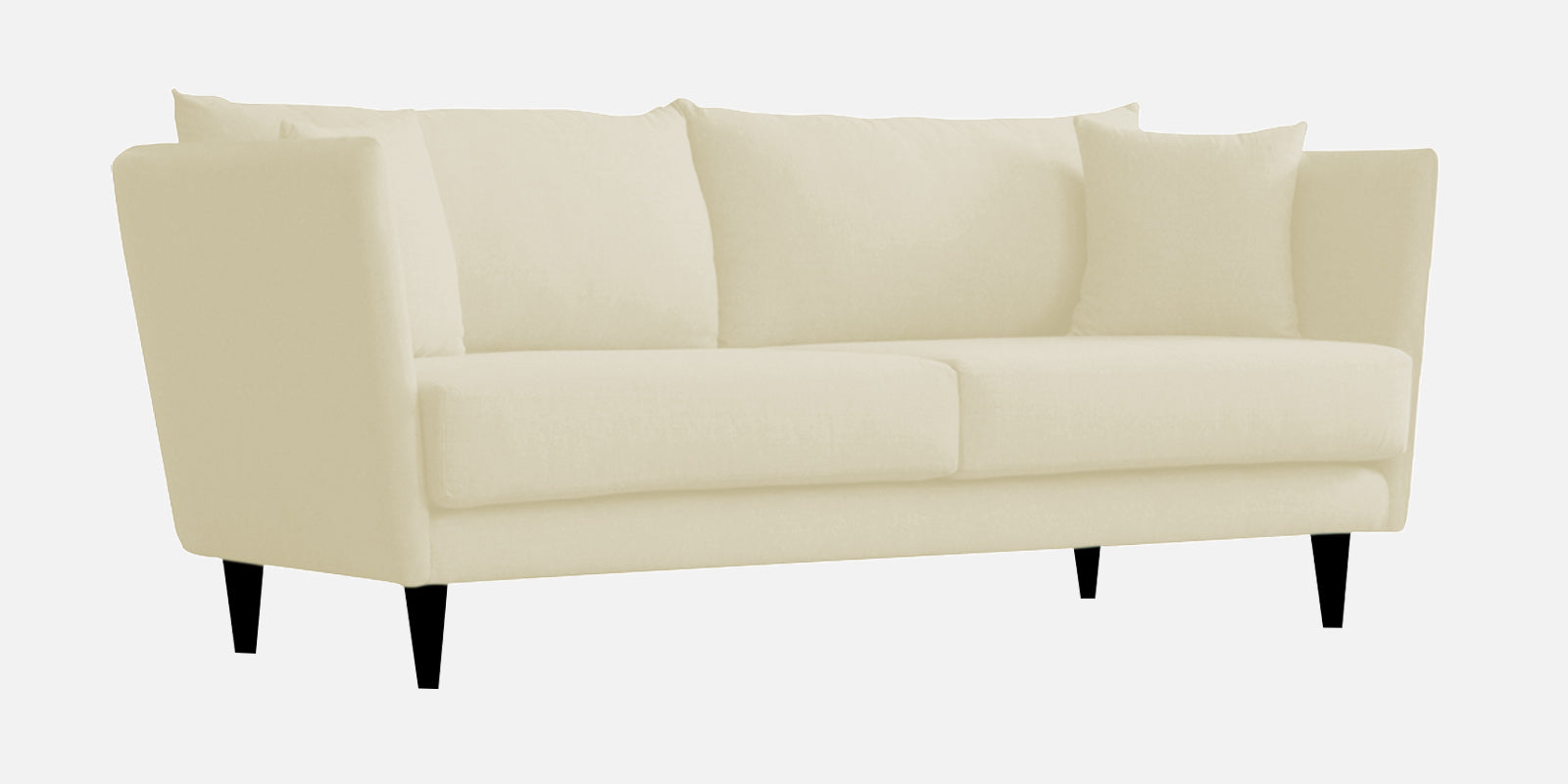 Norway Velvet 3 Seater Sofa In Warm White Colour - Febonic Living
