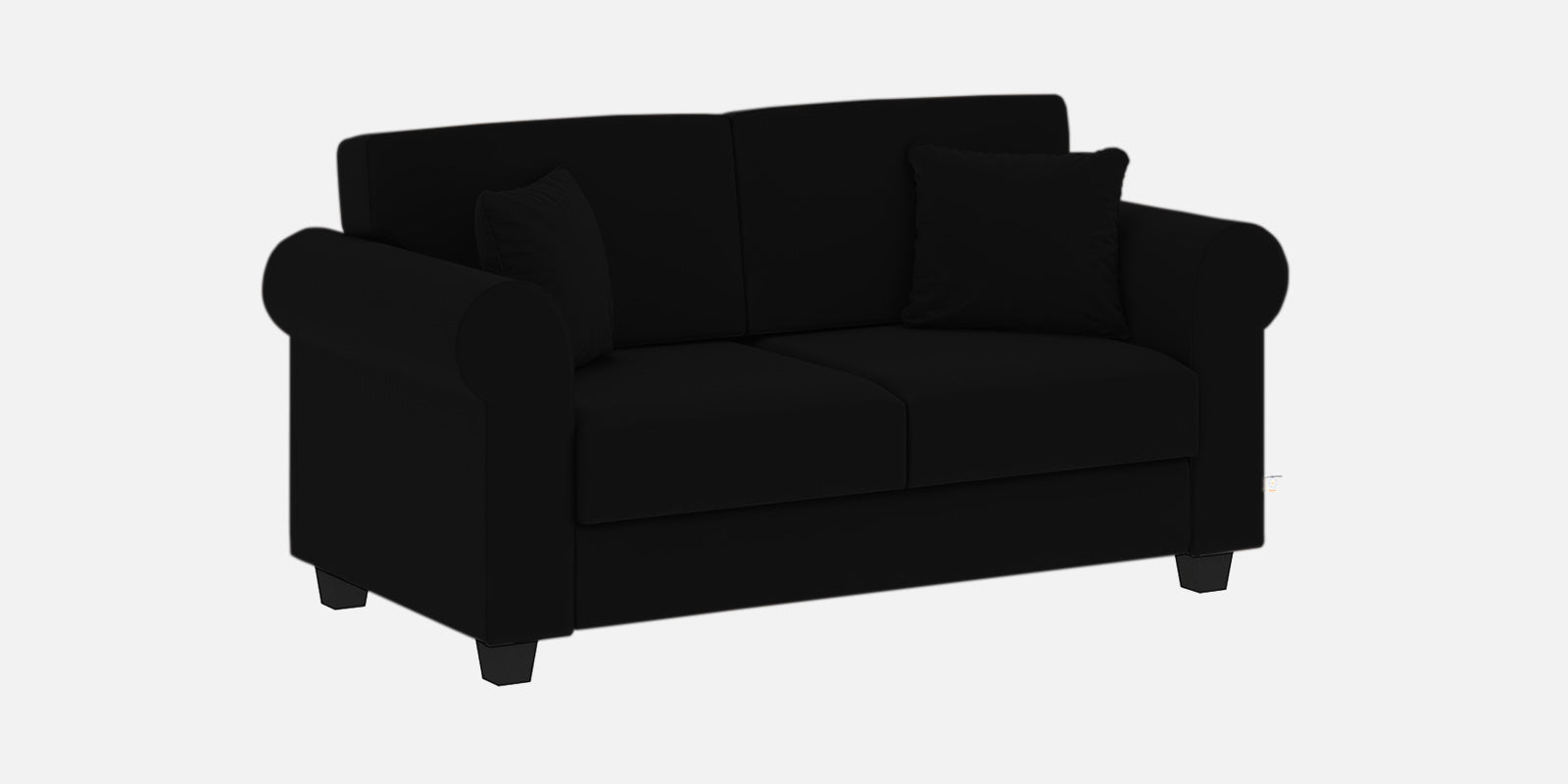 Numonk Velvet 2 Seater Sofa In Adam Black Colour - Febonic Living