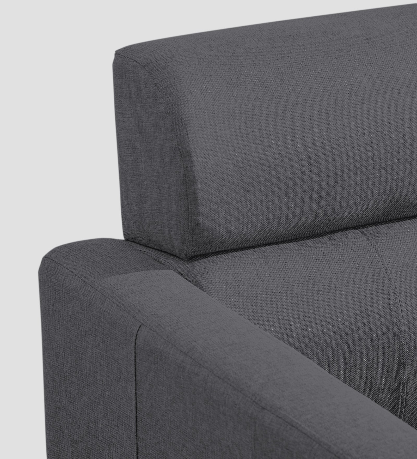 Devo Fabric 1 Seater Sofa In Maba Grey Colour - Febonic Living