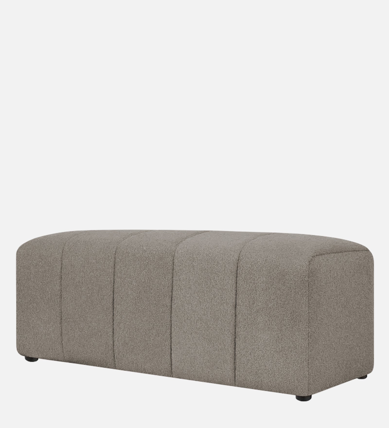 Rexi Boucle Fabric Bench In Cement Beige Colour - Febonic Living