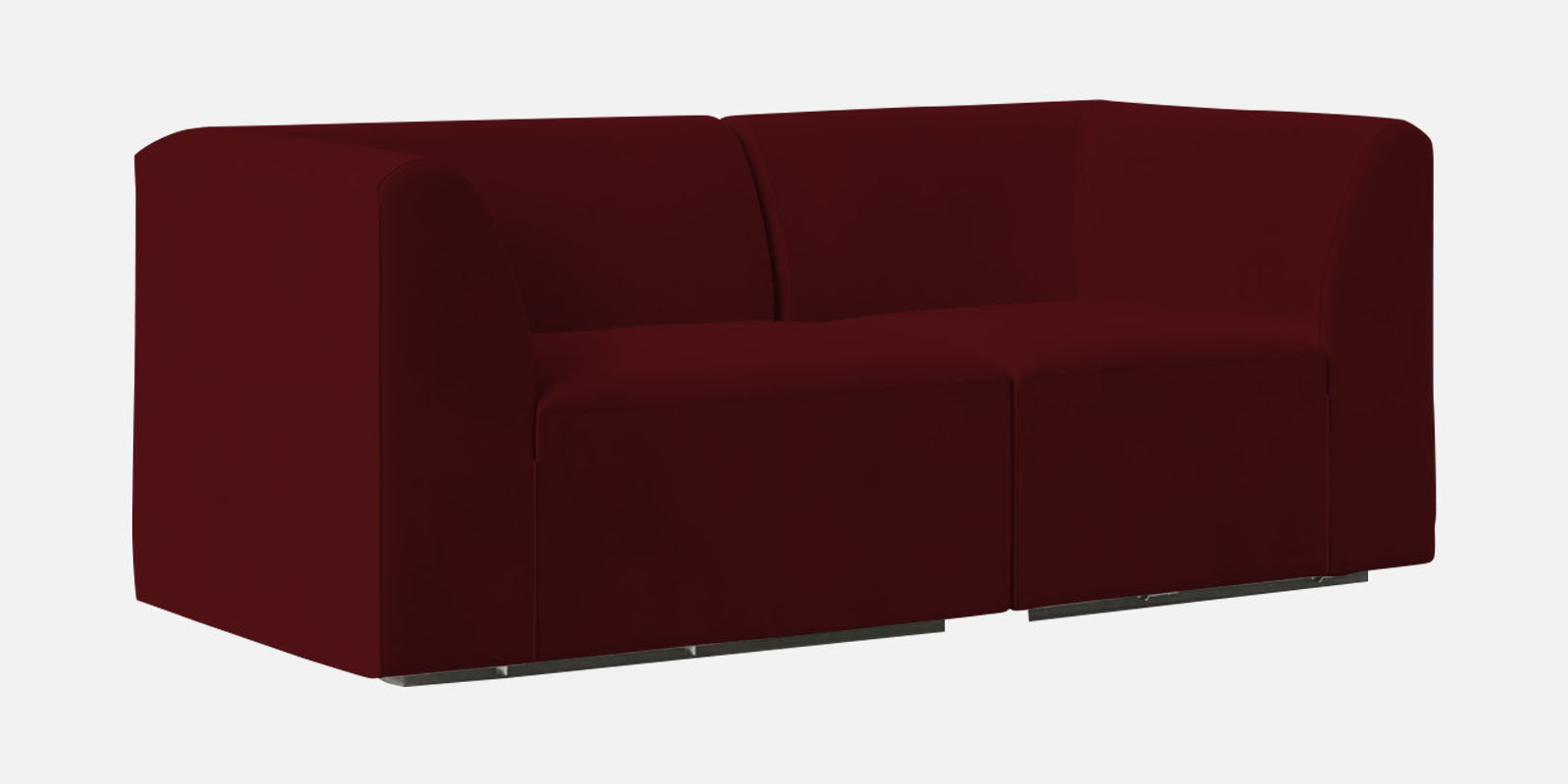 Bufa Velvet 2 Seater Sofa In Dark Maroon Colour - Febonic Living