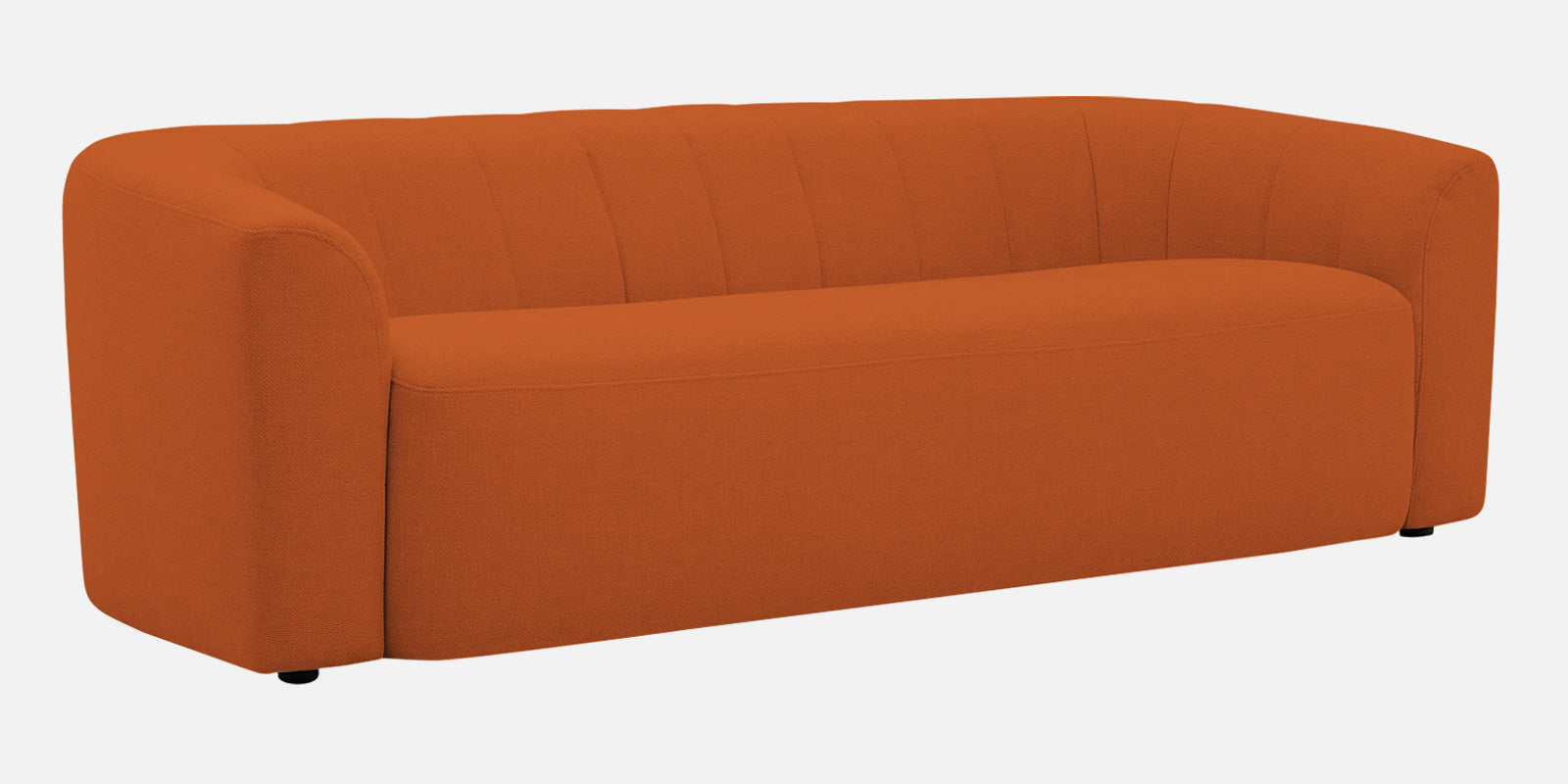 Mara Fabric 3 Seater Sofa In Vivid Orange Colour - Febonic Living