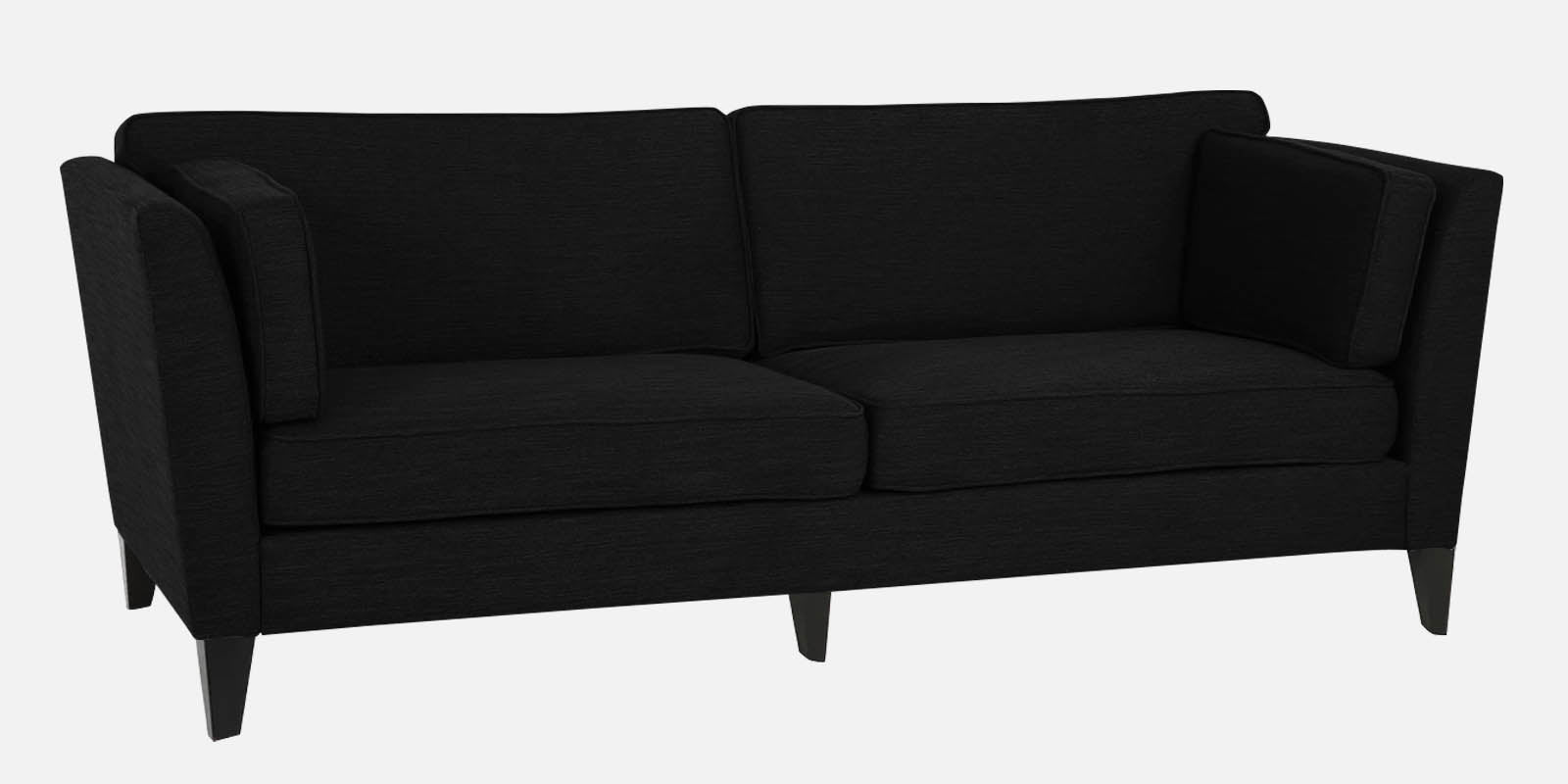 Nigar Fabric 3 Seater Sofa In Zed Black Colour - Febonic Living