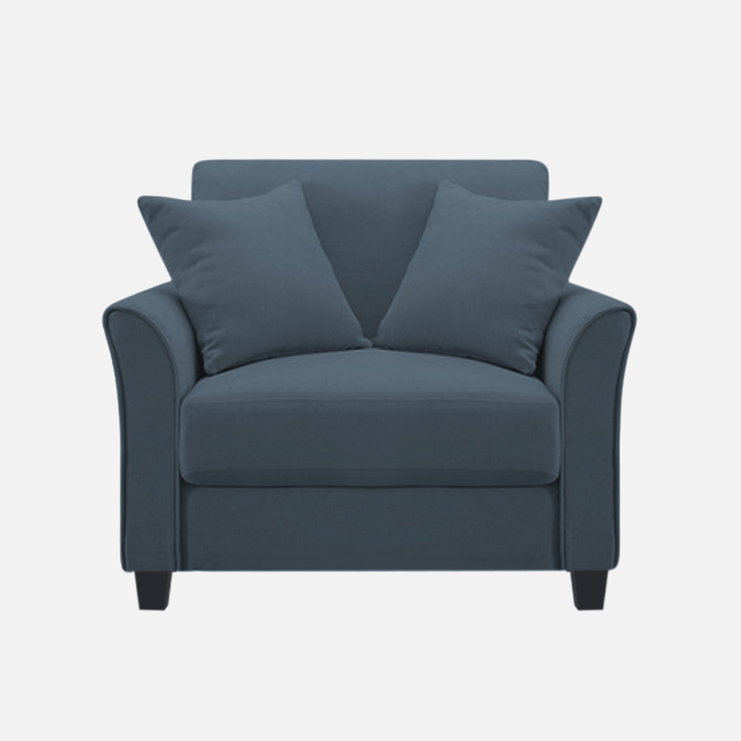 Daroo Velvet 1 Seater Sofa In Oxford Blue Colour - Febonic Living