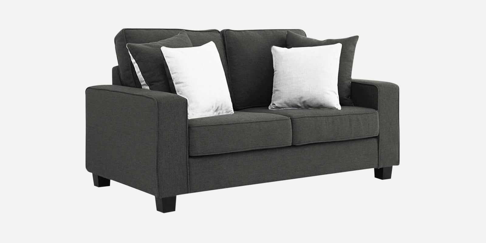 Ladybug Fabric 2 Seater Sofa In Charcoal Grey Colour - Febonic Living