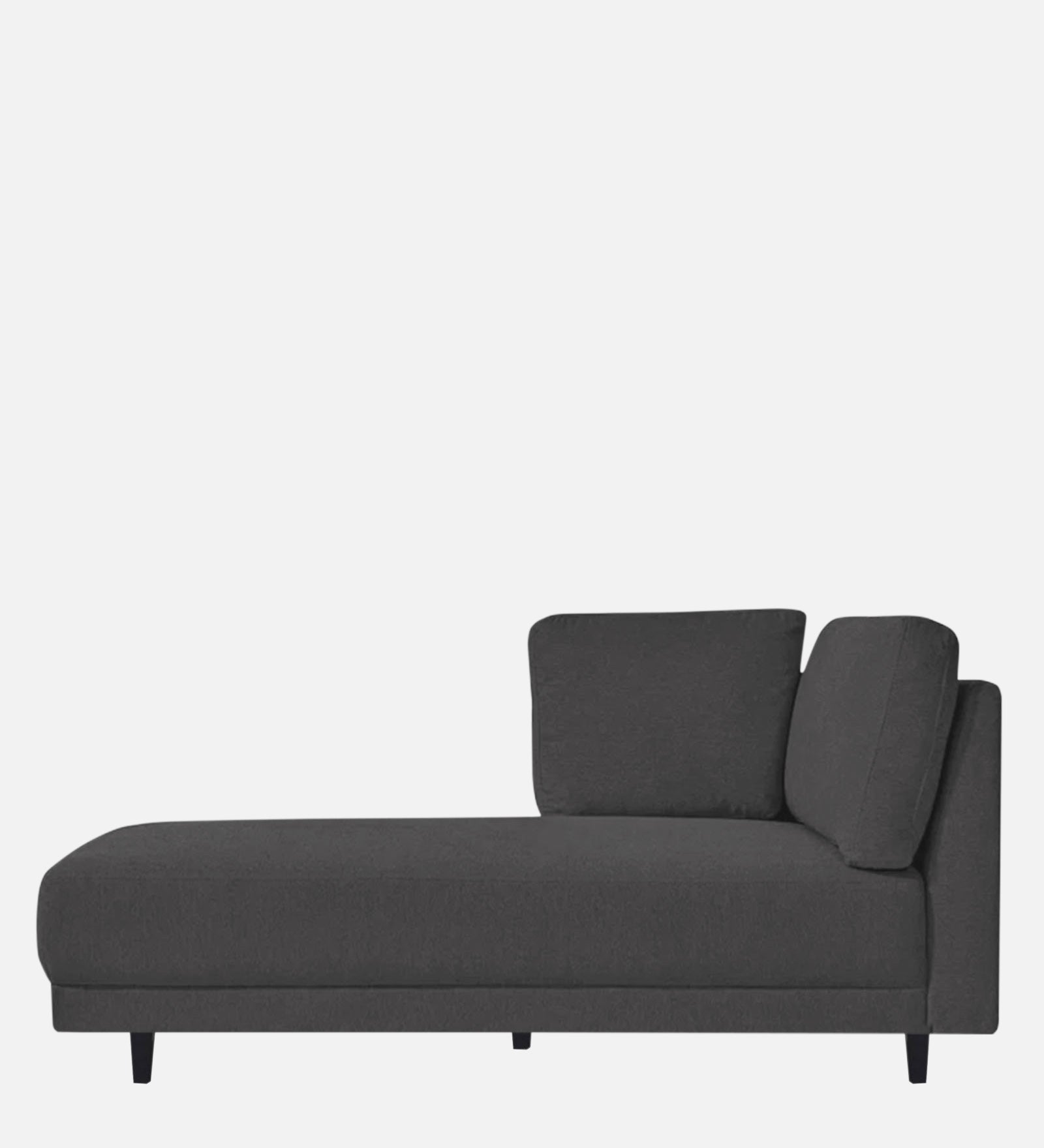 Jonze Velvet LHS Chaise Lounger In Davy Grey Colour - Febonic Living