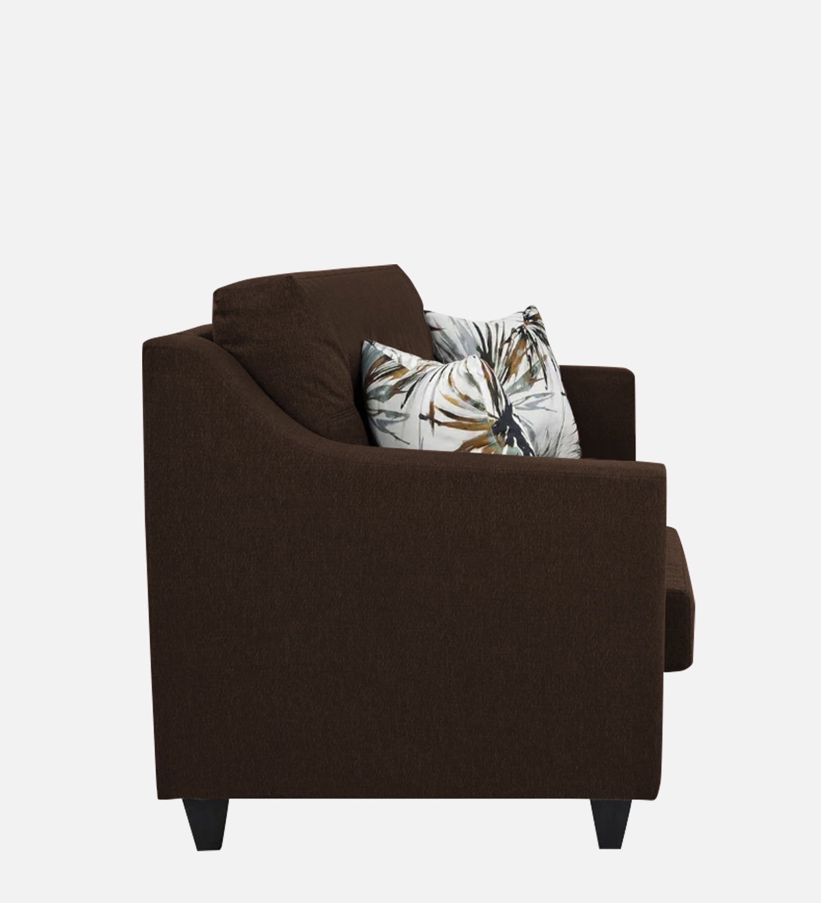 Welly Fabric 1 Seater Sofa In Cidar Brown Colour - Febonic Living