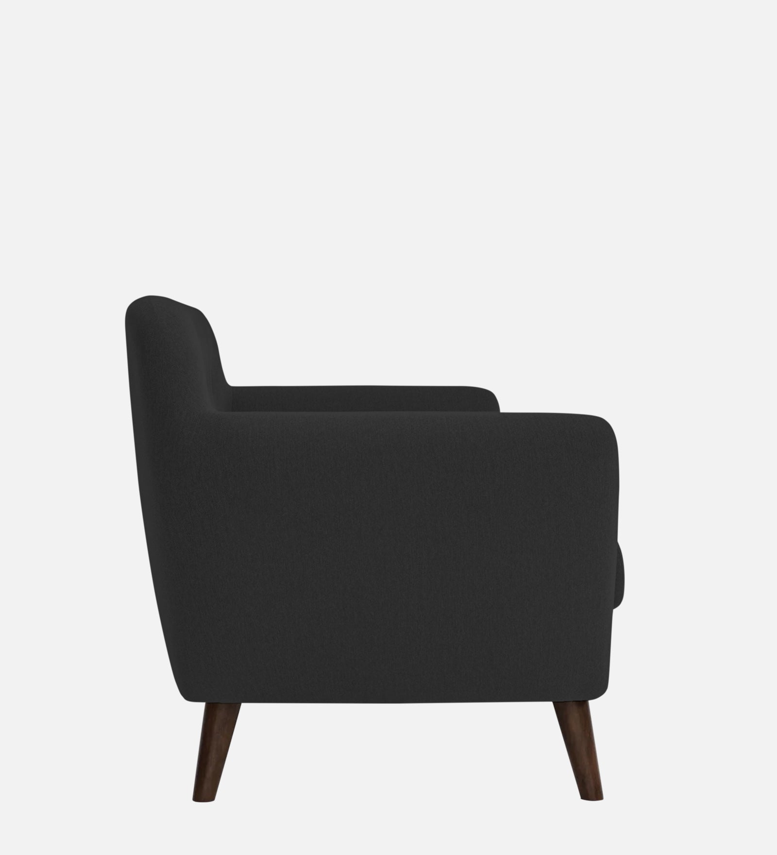 Goofy Fabric 1 Seater Sofa In Bitter Black Colour - Febonic Living