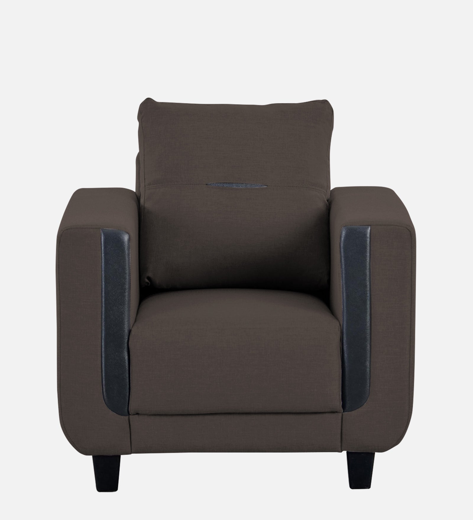 Perry Fabric 1 Seater Sofa In Caspa Brown Colour - Febonic Living
