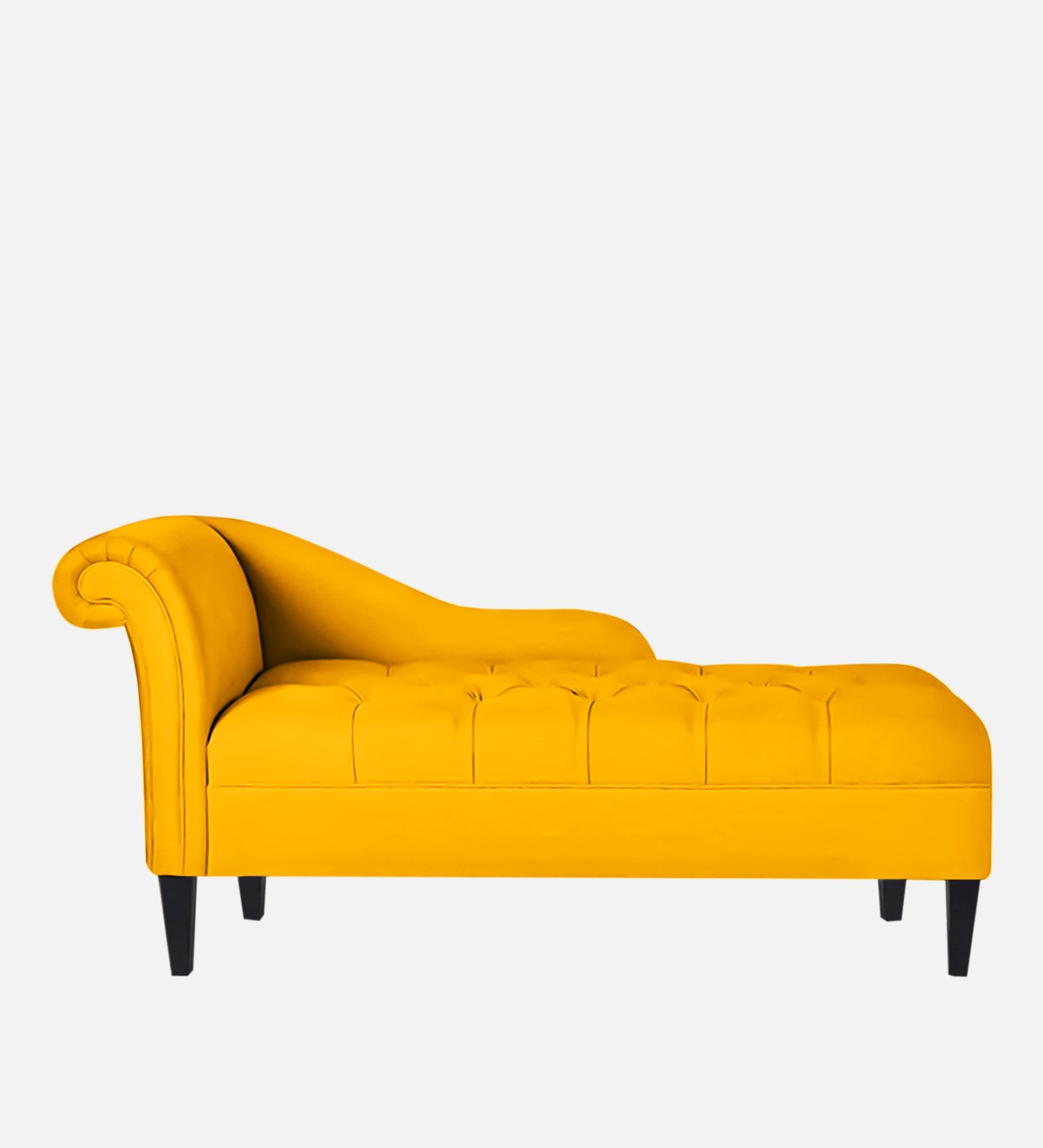 Adria Fabric RHS Chaise Lounger In Bold Yellow Colour - Febonic Living