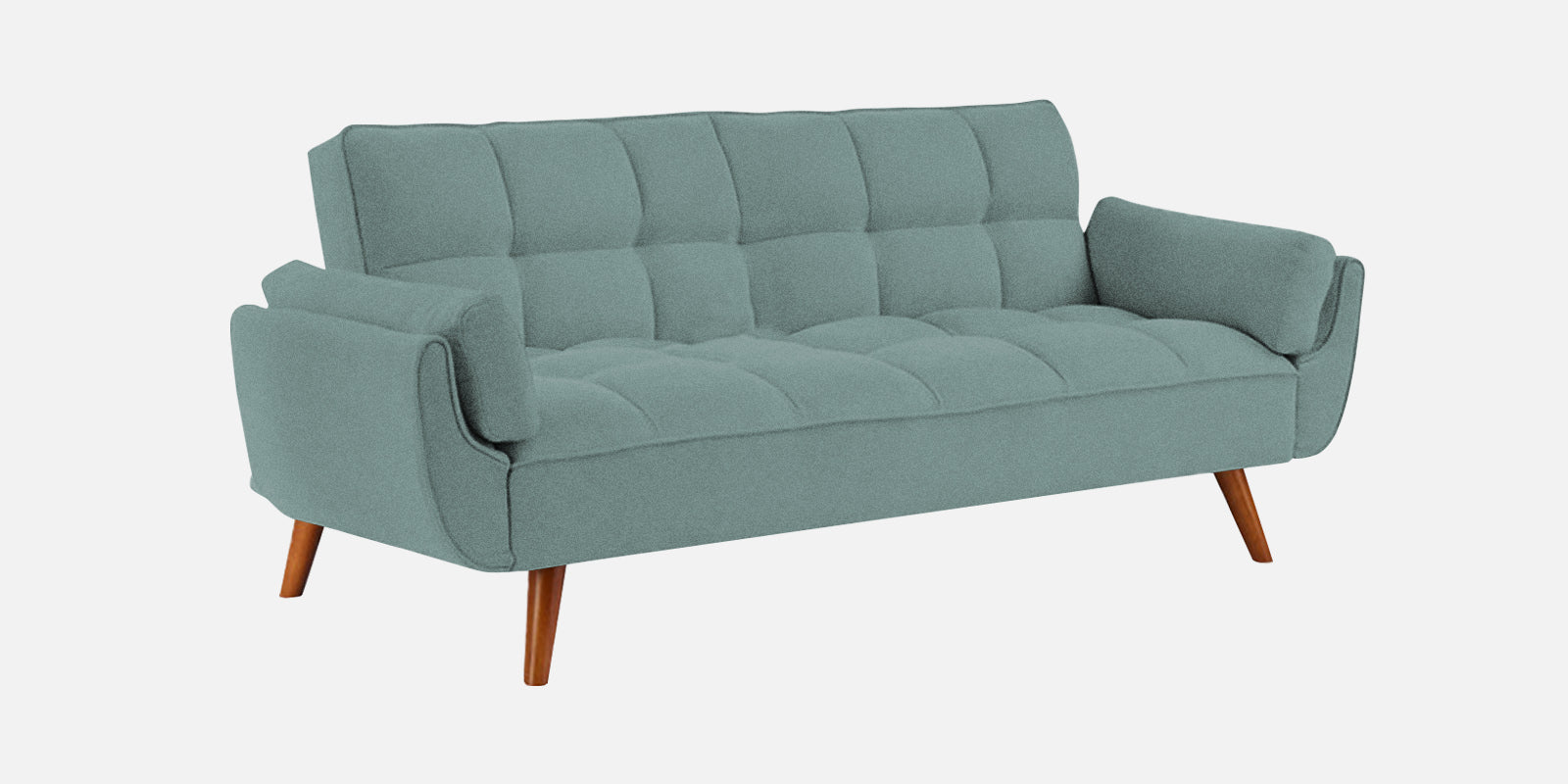 Melano Fabric 3 Seater Convertible Sofa Cum Bed In Suka Blue Colour - Febonic Living