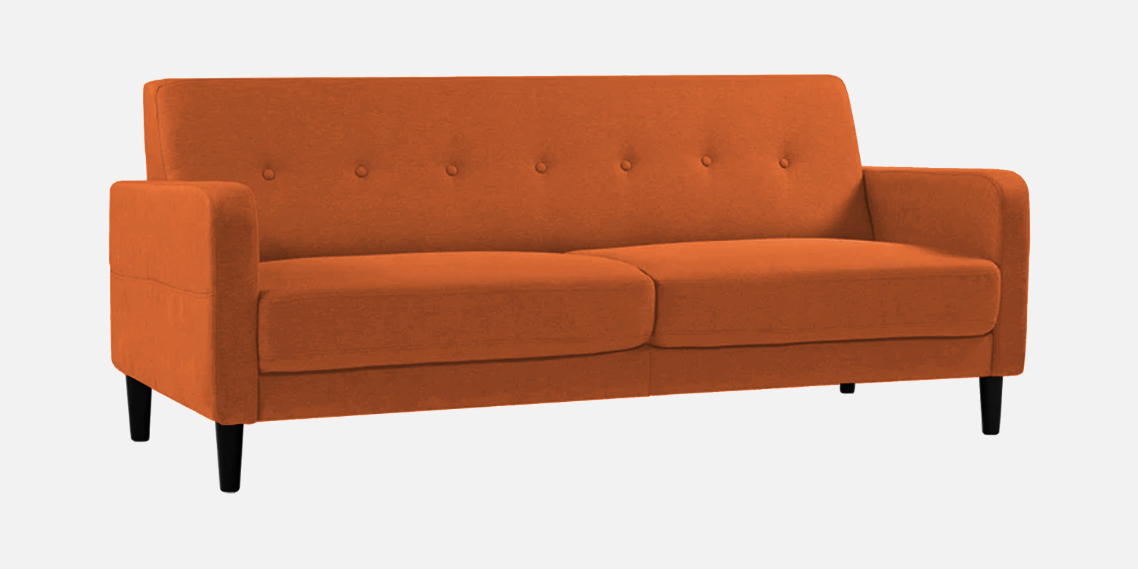 Marq Fabric 3 Seater Sofa In Vivid Orange Colour - Febonic Living
