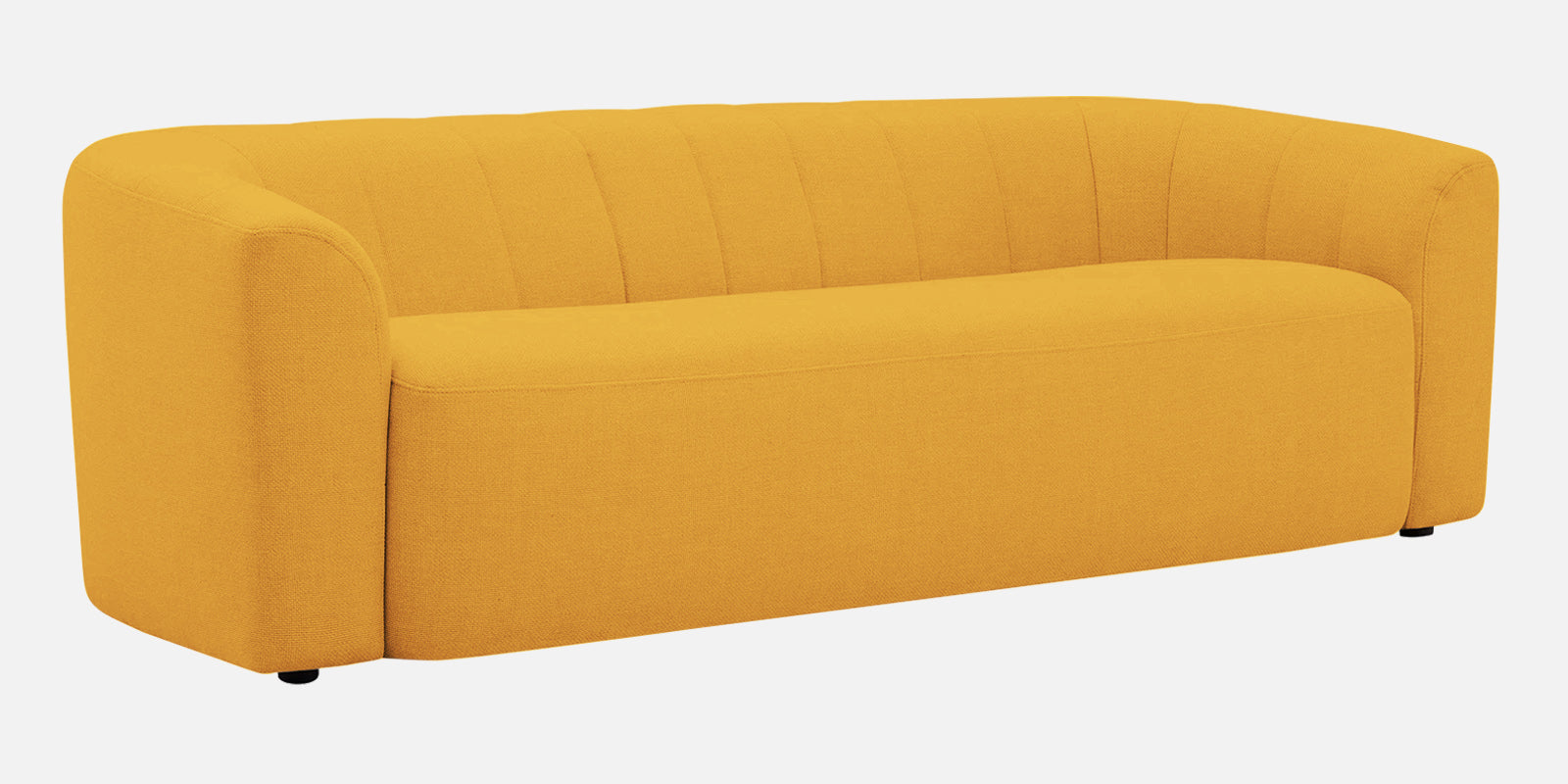 Mara Fabric 3 Seater Sofa In Bold Yellow Colour - Febonic Living