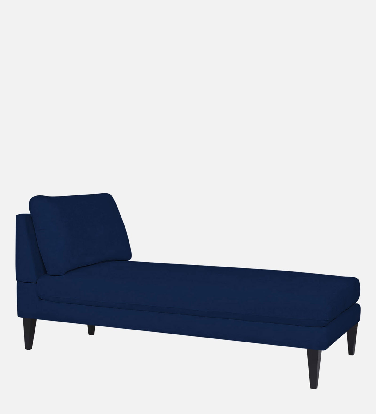 Nadia Fabric Armless Chaise Lounger In Royal blue Colour - Febonic Living