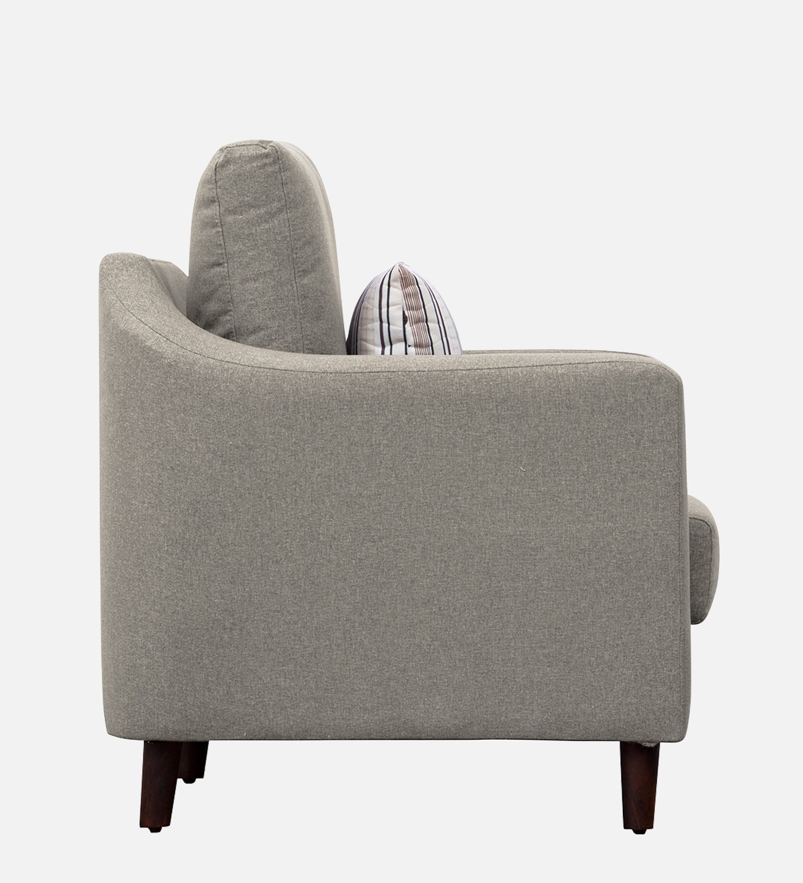 Kevin Fabric 1 Seater Sofa In Ash Grey Colour - Febonic Living