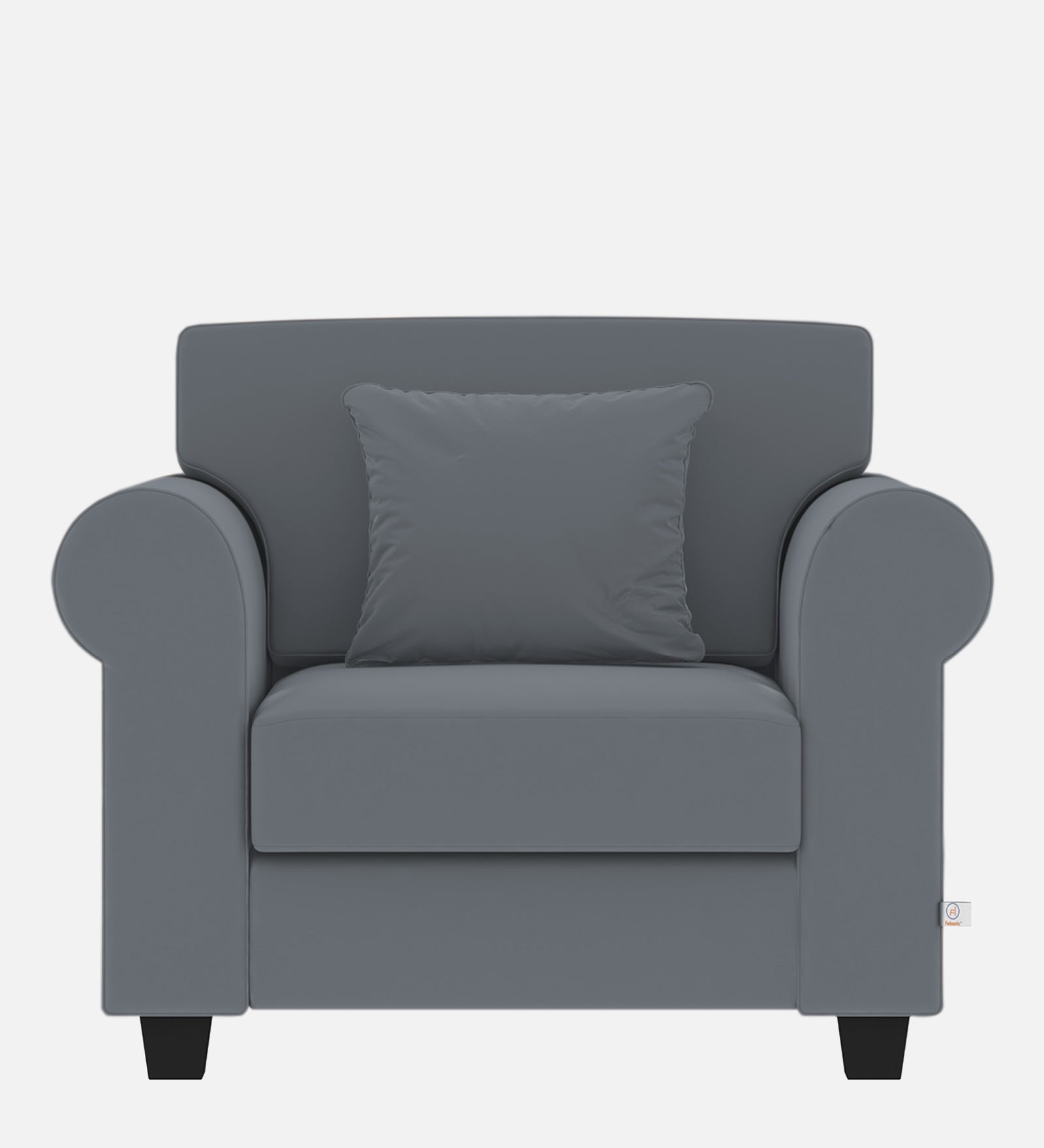 Numonk Velvet 1 Seater Sofa In Pubble Grey Colour - Febonic Living